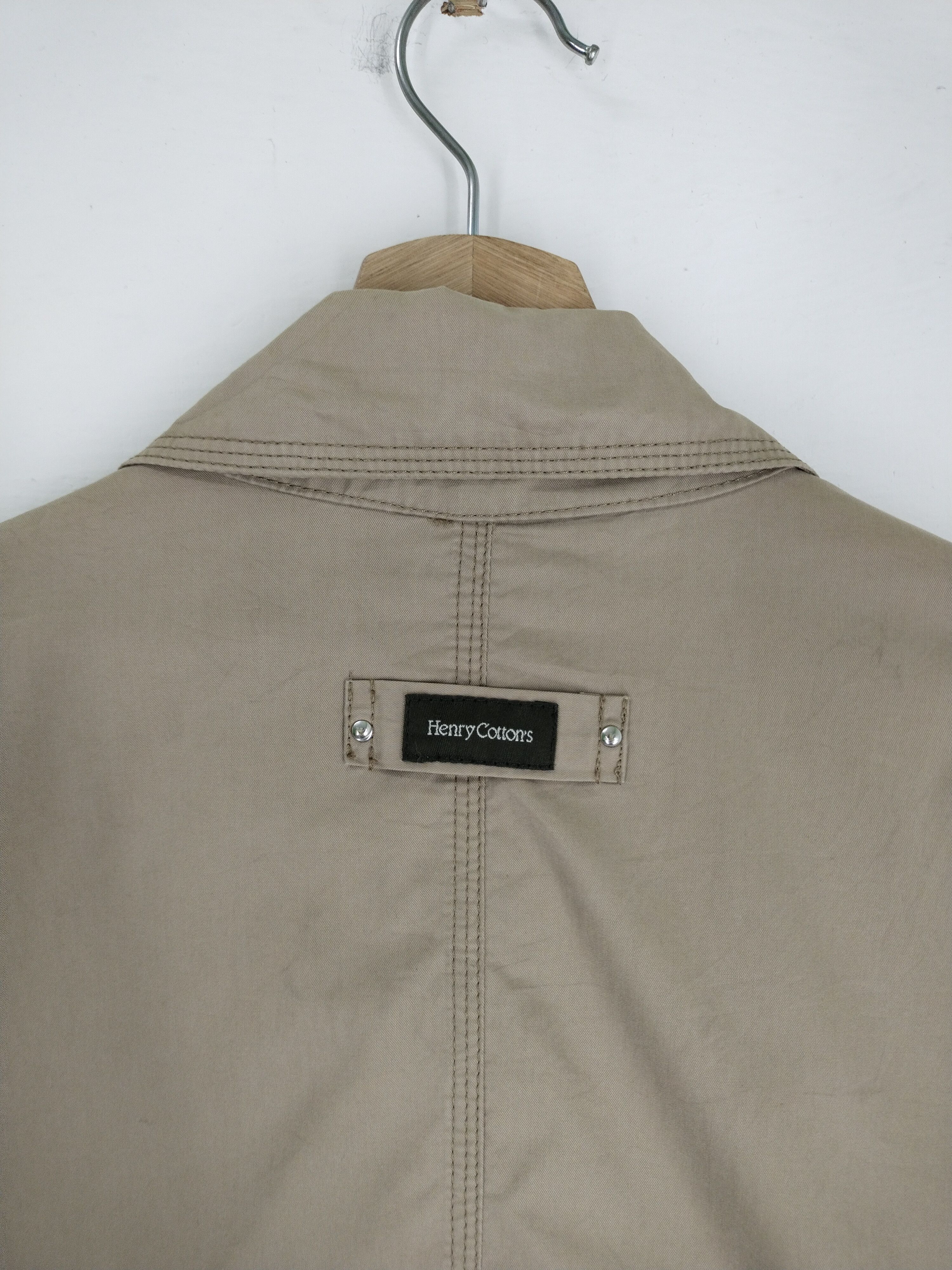 14th Addiction × Henry Cotton's Vintage 80s Henry Cottons Herringbone French Jacket Size US L / EU 52-54 / 3 - 15 Thumbnail