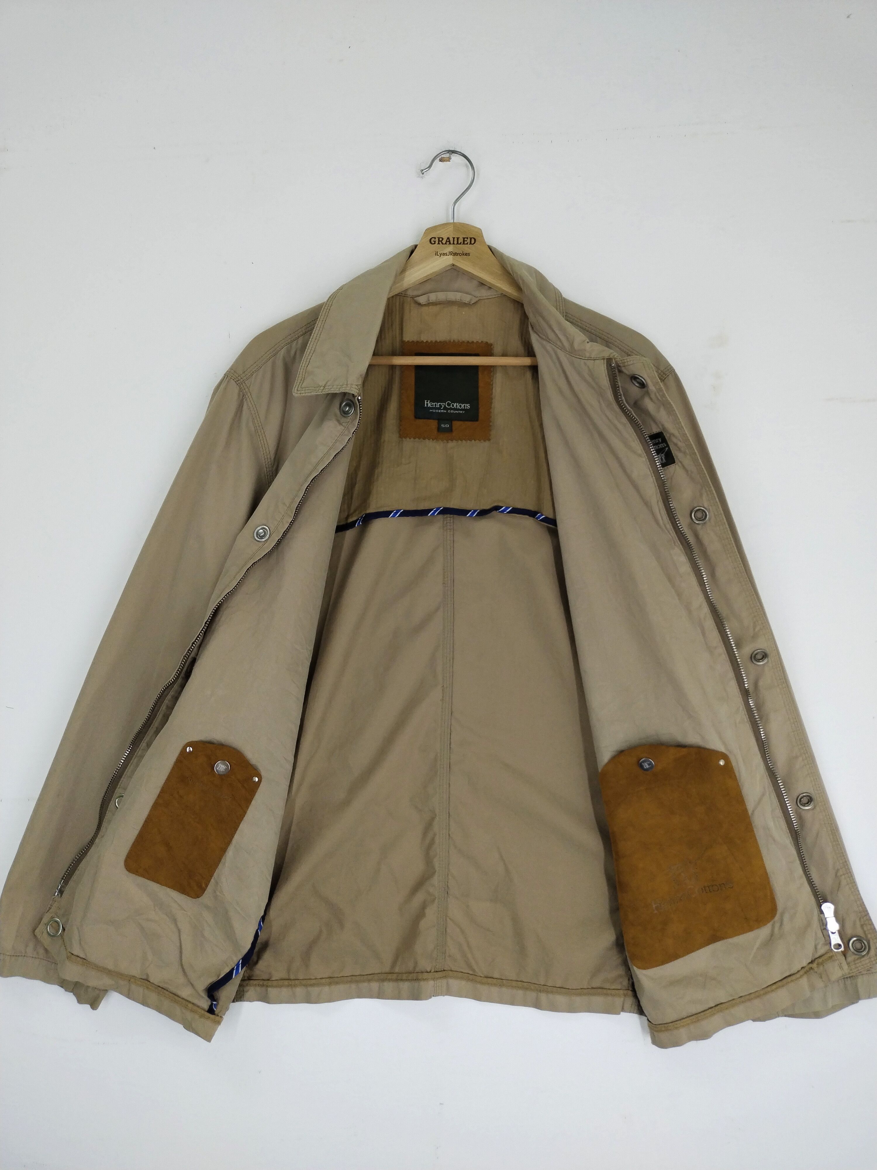 14th Addiction × Henry Cotton's Vintage 80s Henry Cottons Herringbone French Jacket Size US L / EU 52-54 / 3 - 17 Thumbnail