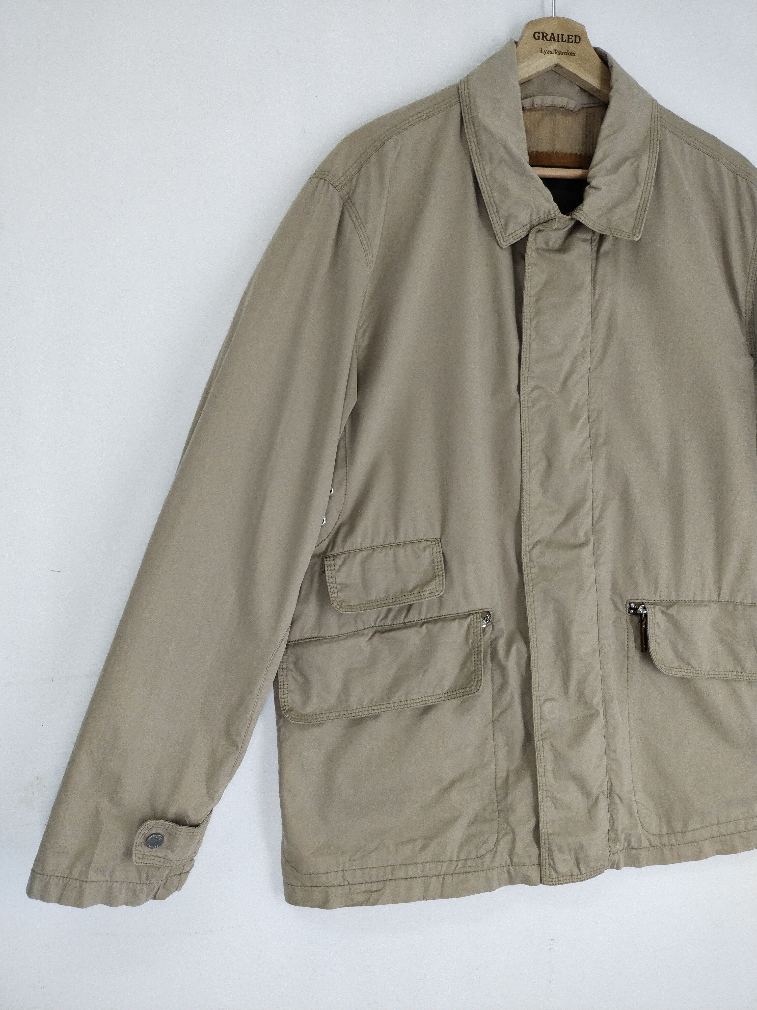 14th Addiction × Henry Cotton's Vintage 80s Henry Cottons Herringbone French Jacket Size US L / EU 52-54 / 3 - 5 Thumbnail