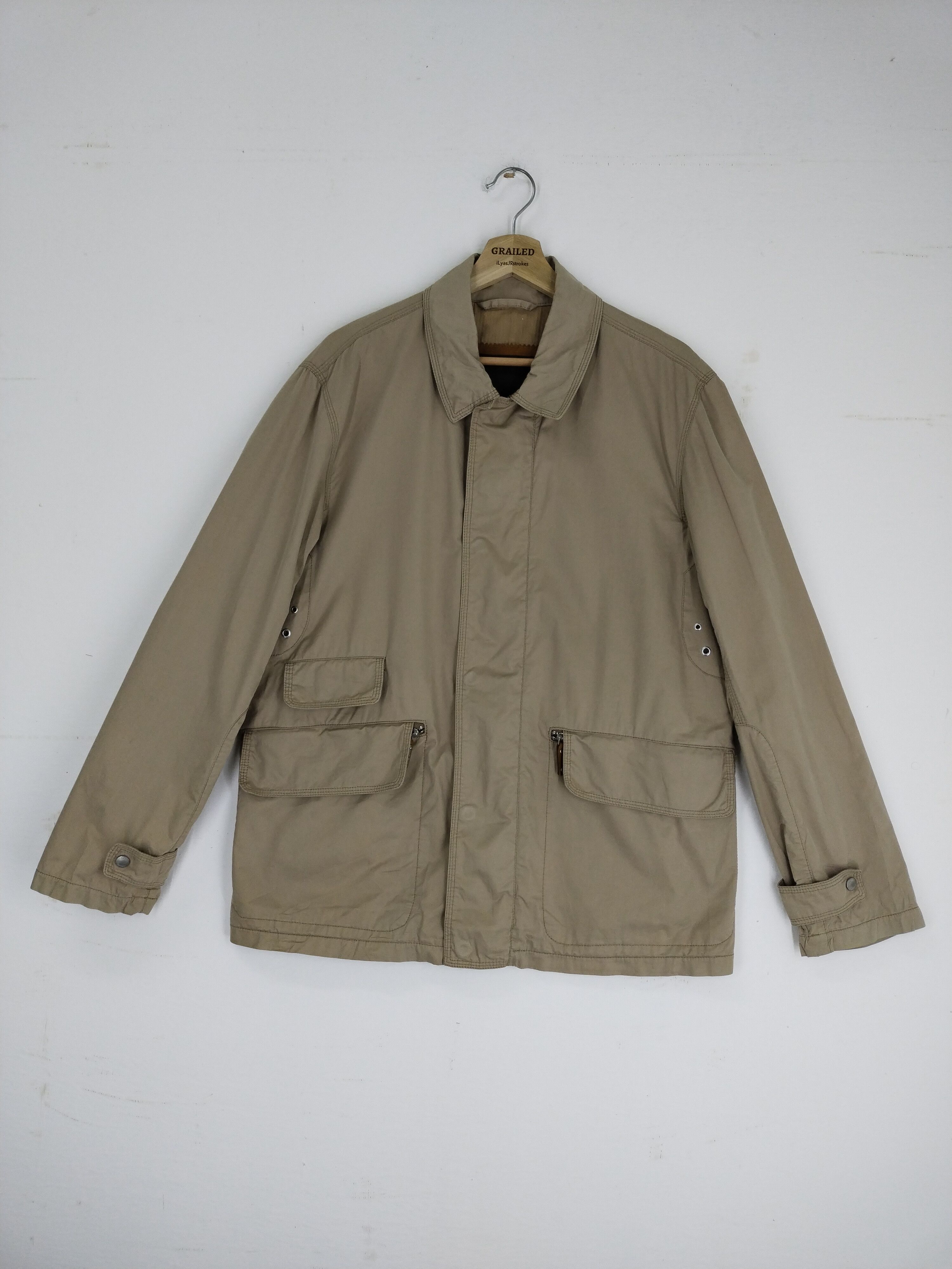 14th Addiction × Henry Cotton's Vintage 80s Henry Cottons Herringbone French Jacket Size US L / EU 52-54 / 3 - 2 Thumbnail