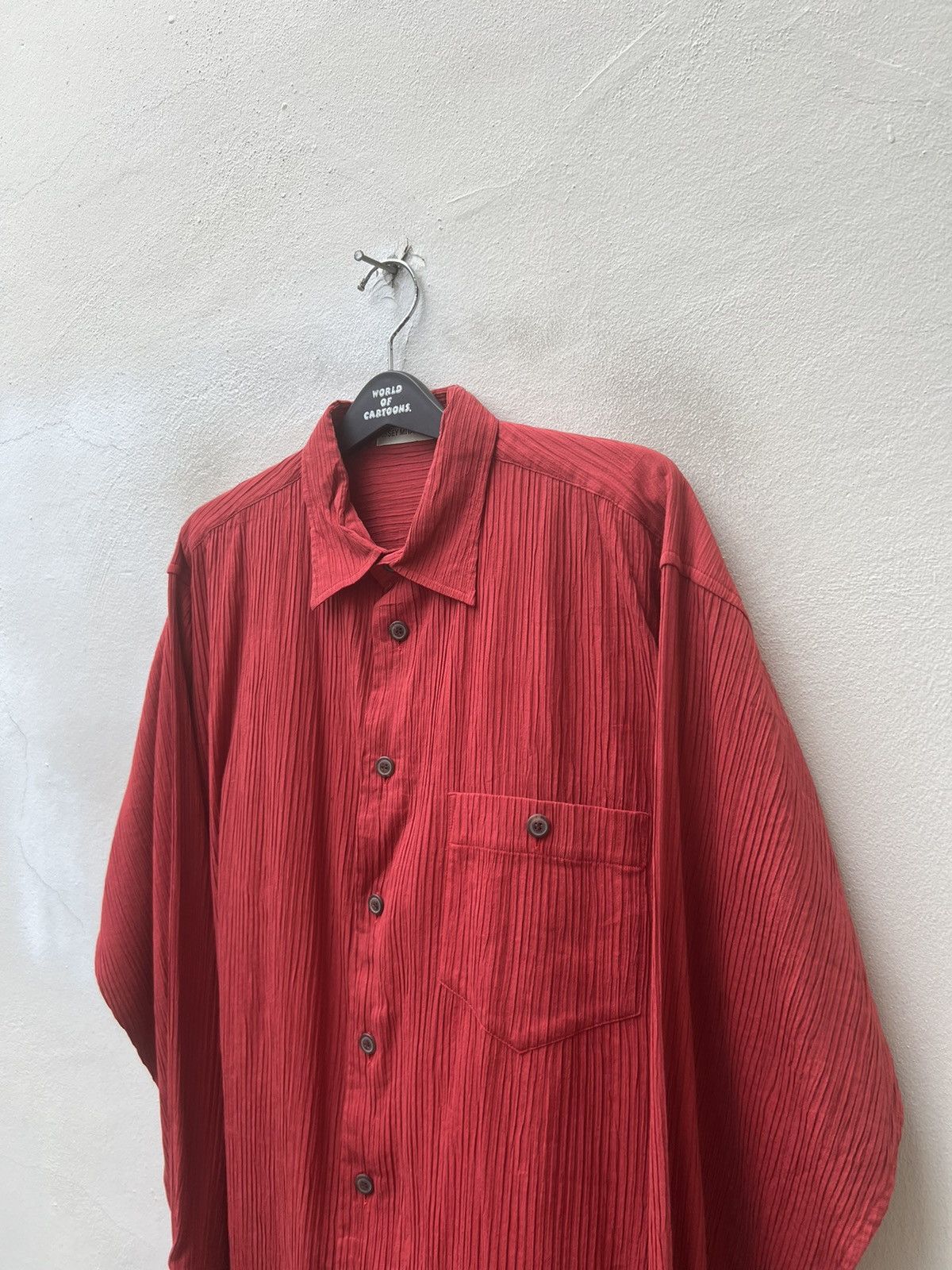 Issey Miyake Vintage Issey Miyake Men Oversized Pleated Button Shirt Size US XL / EU 56 / 4 - 9 Thumbnail