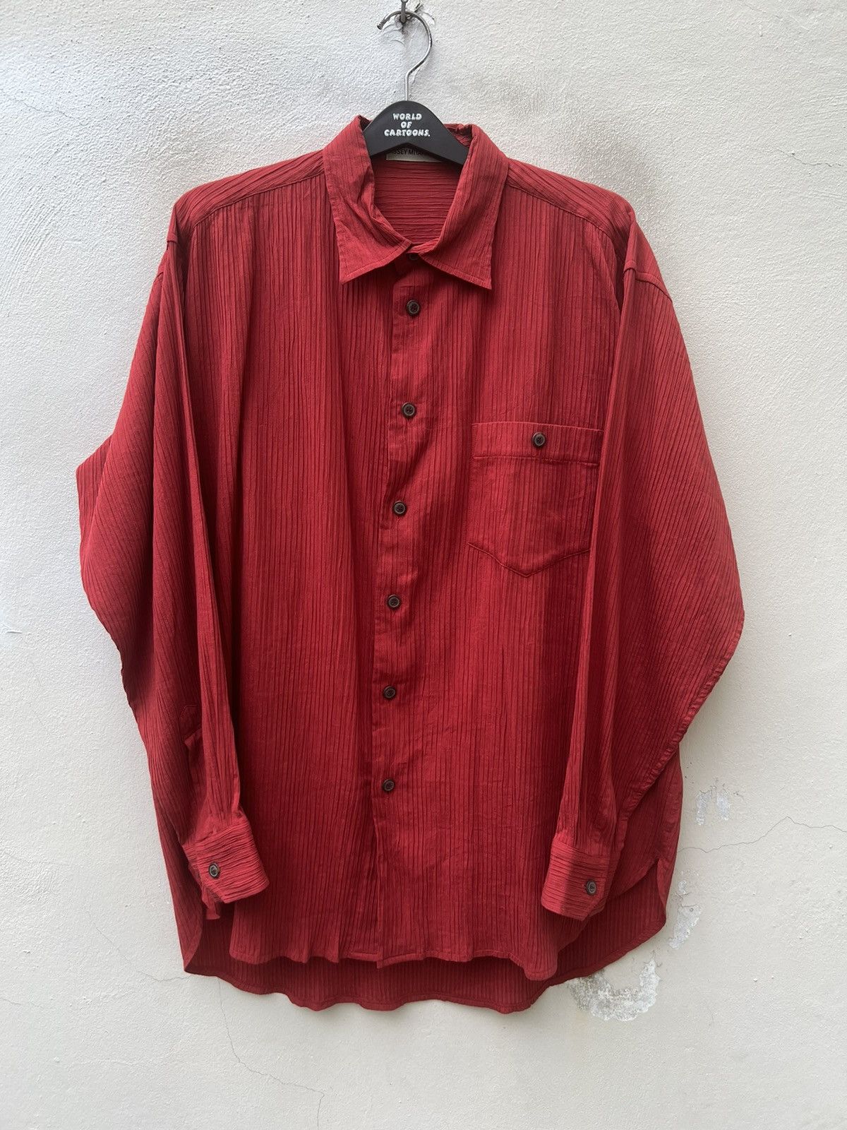 Issey Miyake Vintage Issey Miyake Men Oversized Pleated Button Shirt Size US XL / EU 56 / 4 - 6 Thumbnail