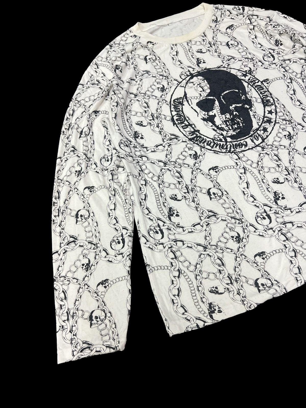 Japanese Brand × Seditionaries × Vintage VERY SICK🔥VINTAGE ALL OVER PRINT BIG SKULL CHAIN Size US M / EU 48-50 / 2 - 2 Thumbnail