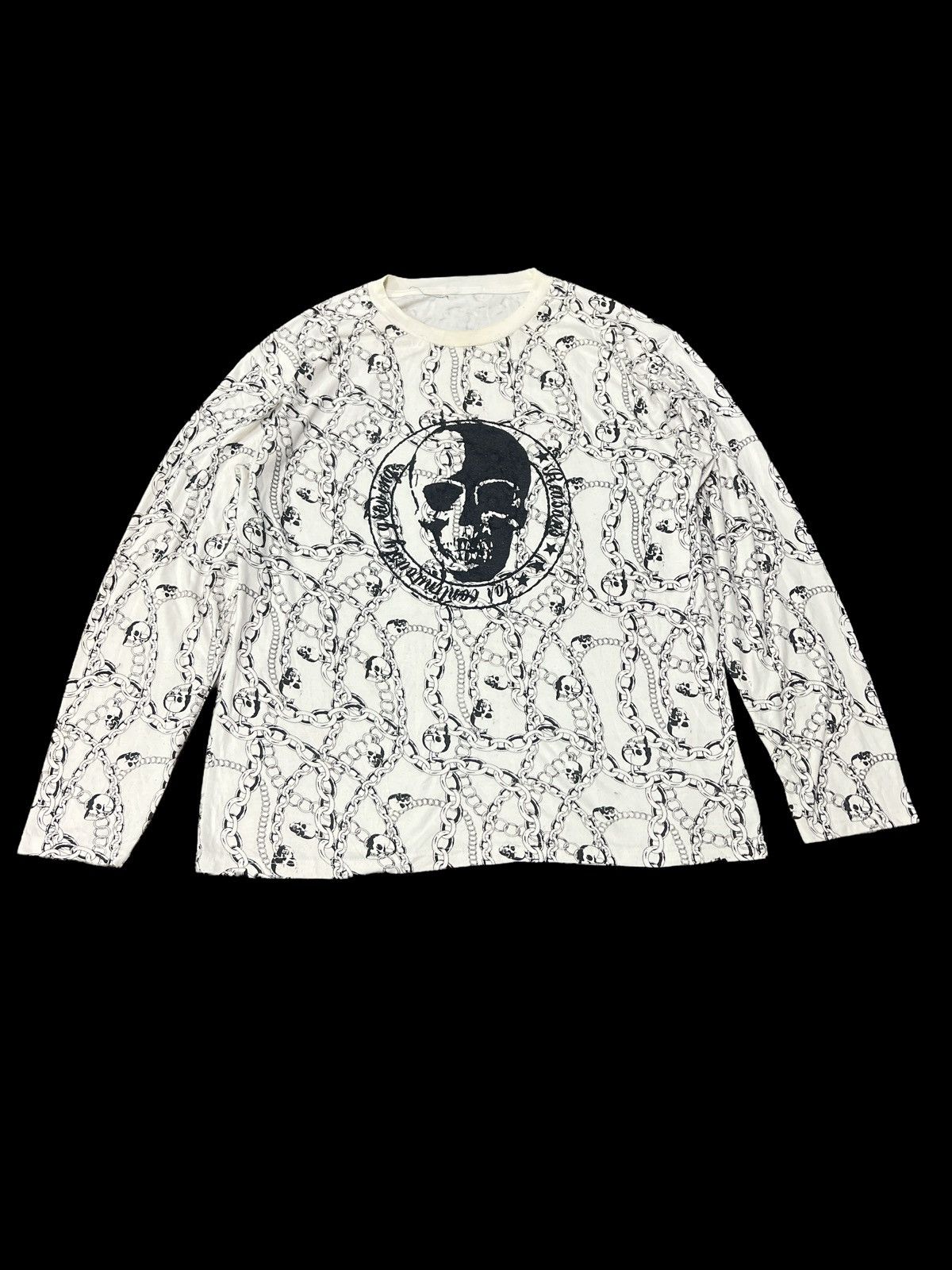 Japanese Brand × Seditionaries × Vintage VERY SICK🔥VINTAGE ALL OVER PRINT BIG SKULL CHAIN Size US M / EU 48-50 / 2 - 1 Thumbnail