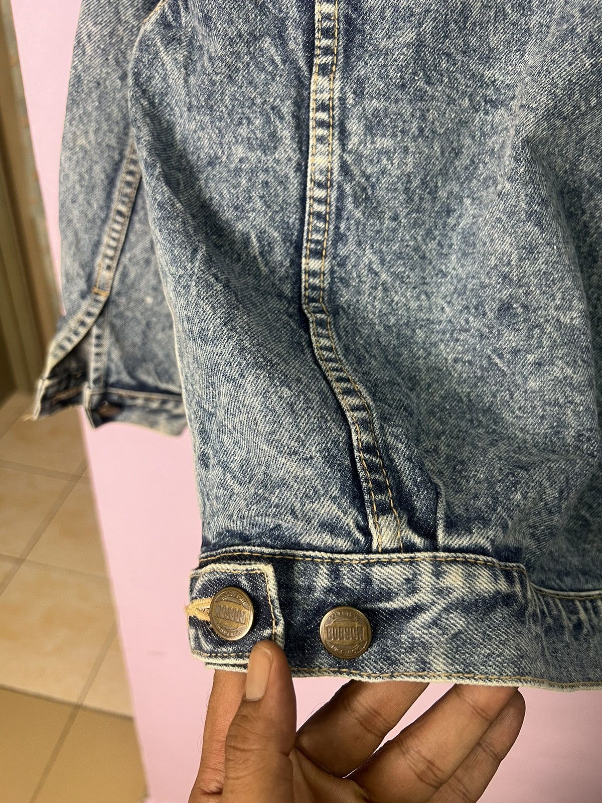 Japanese Brand 🔥Acid Wash Bobson Super Street Trucker Denim Size US S / EU 44-46 / 1 - 12 Thumbnail