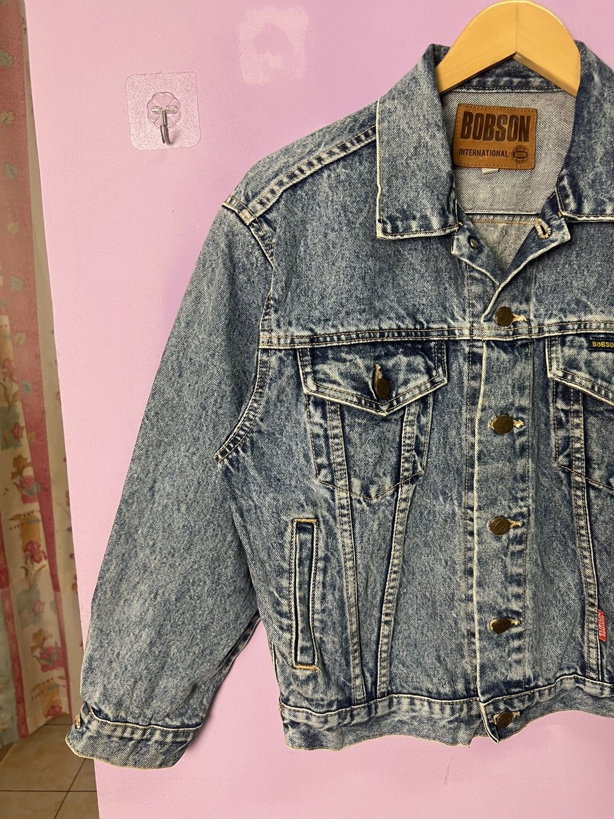 Japanese Brand 🔥Acid Wash Bobson Super Street Trucker Denim Size US S / EU 44-46 / 1 - 3 Thumbnail