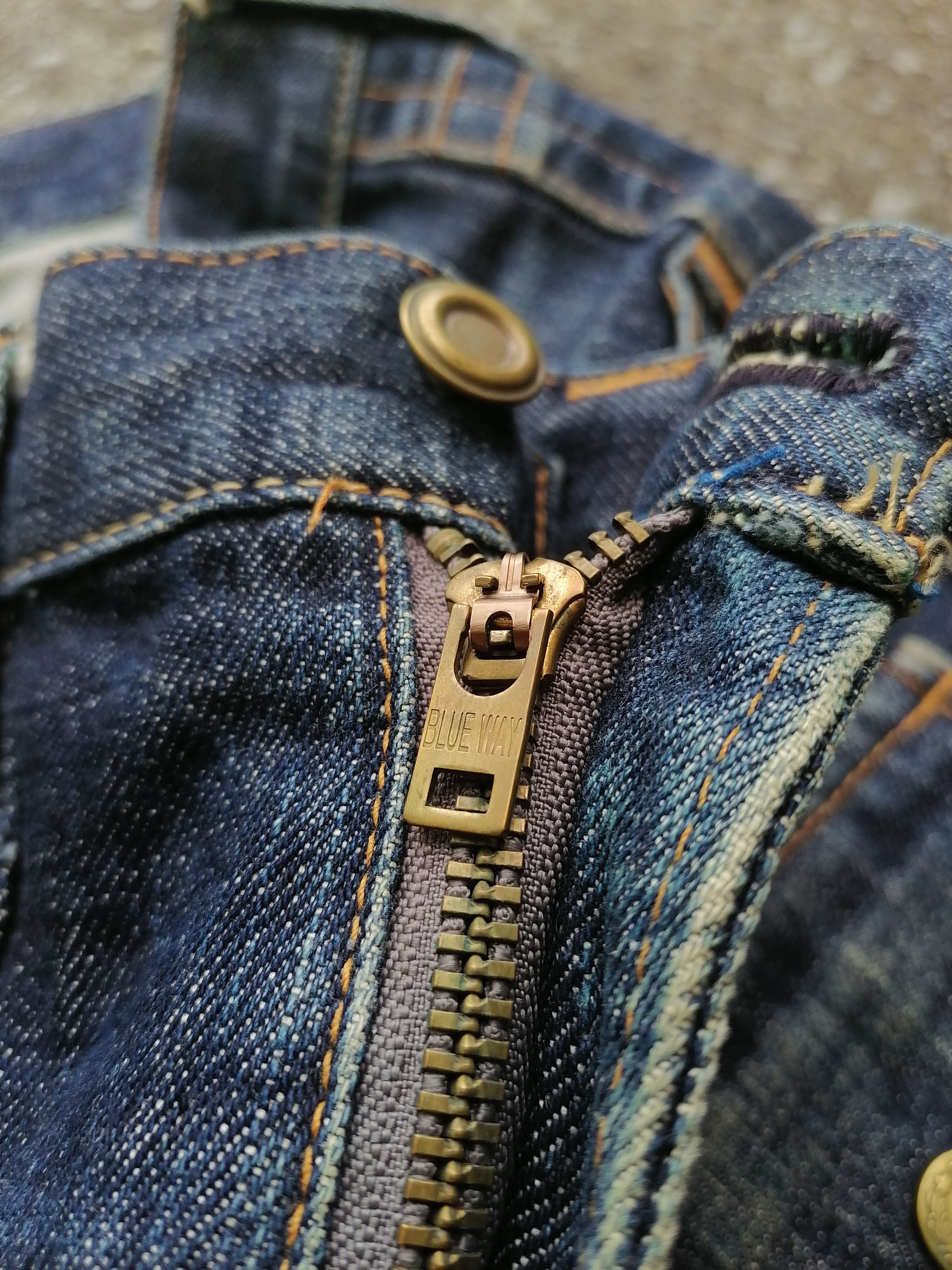 Japanese Brand Blue Way Bush Pants Denim Jeans Size US 33 - 3 Thumbnail