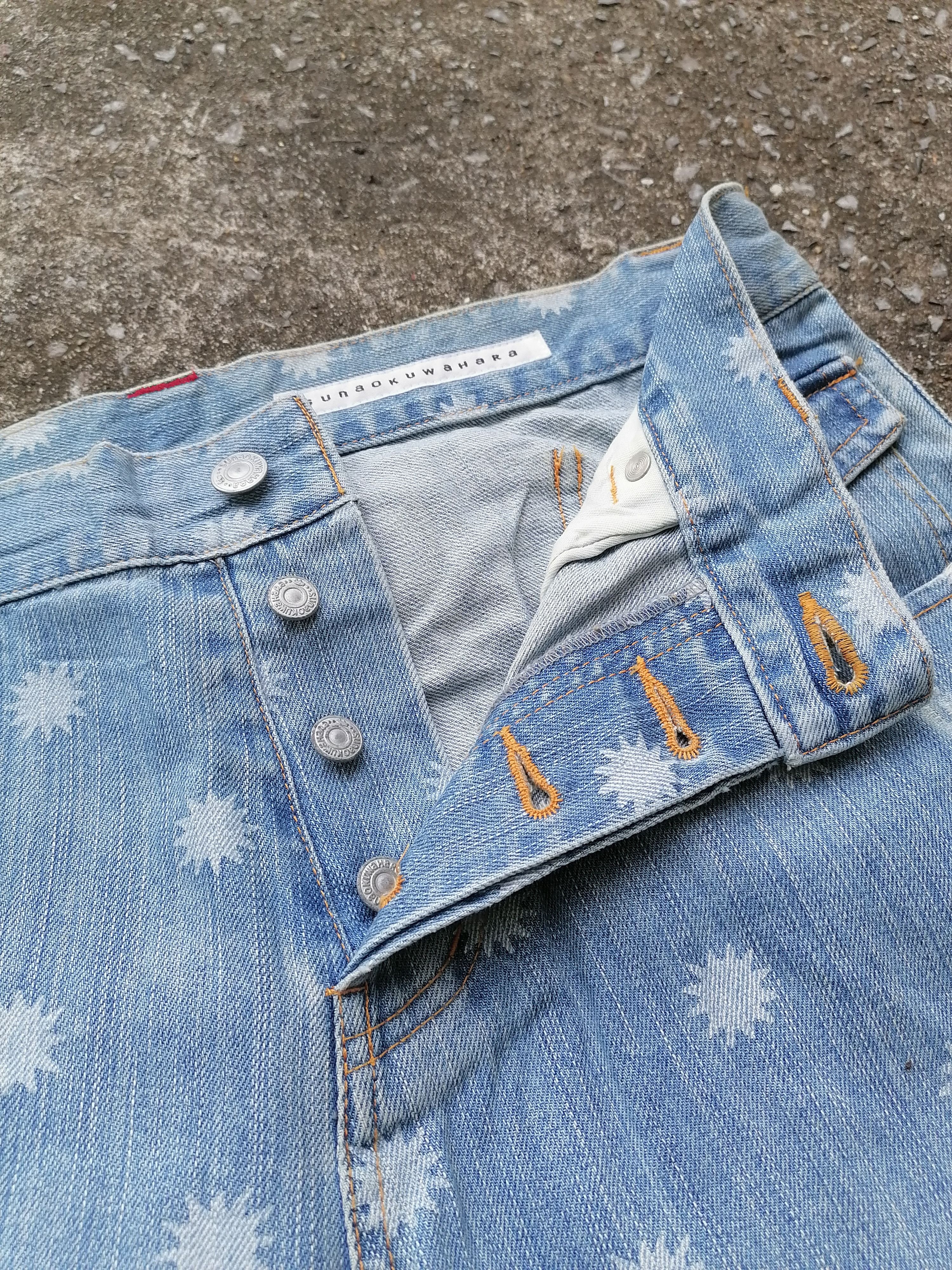 Japanese Brand Sunao Kuwahara Nice Design Denim Jeans Size US 33 - 3 Thumbnail