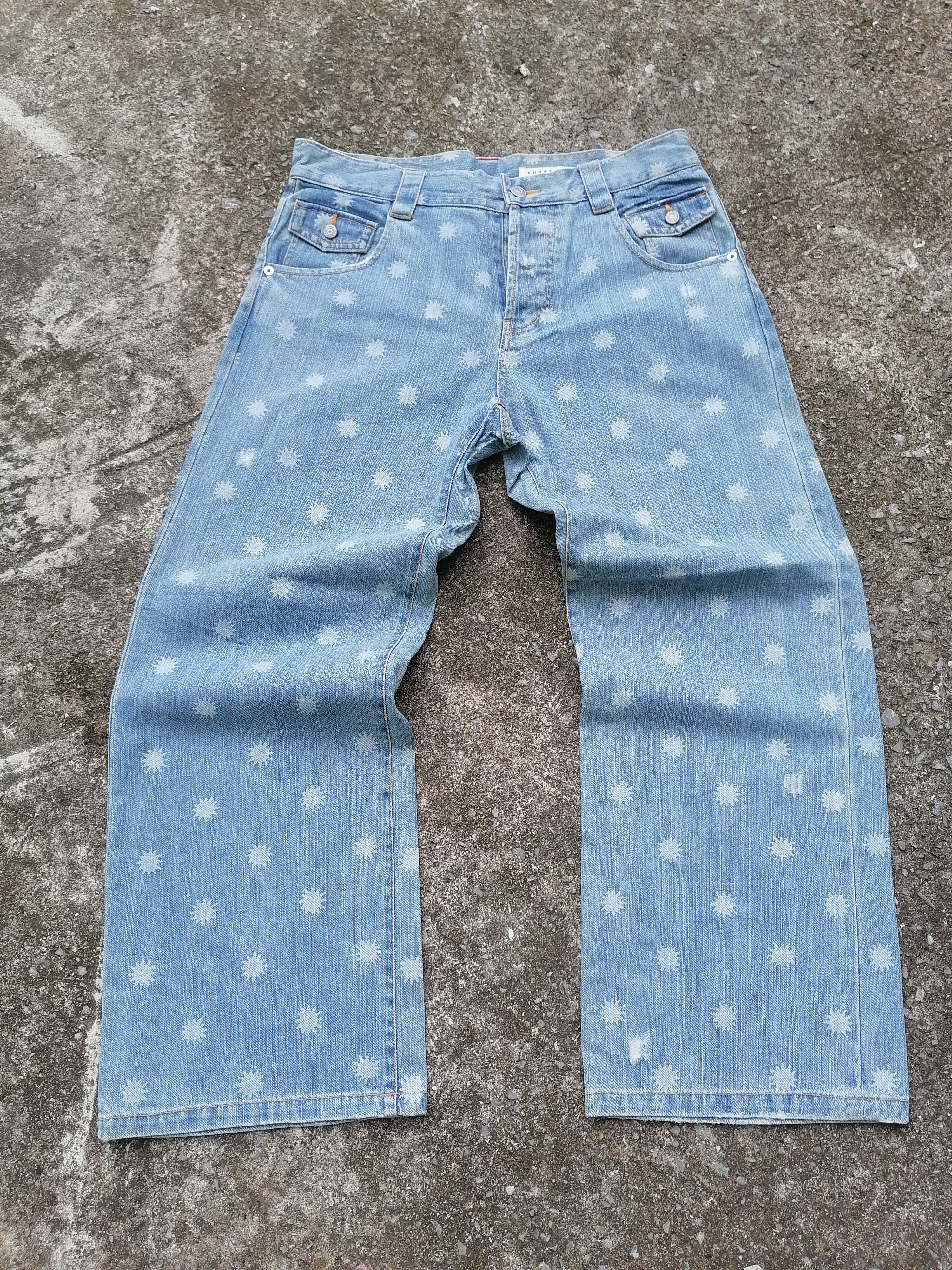 Japanese Brand Sunao Kuwahara Nice Design Denim Jeans Size US 33 - 1 Thumbnail