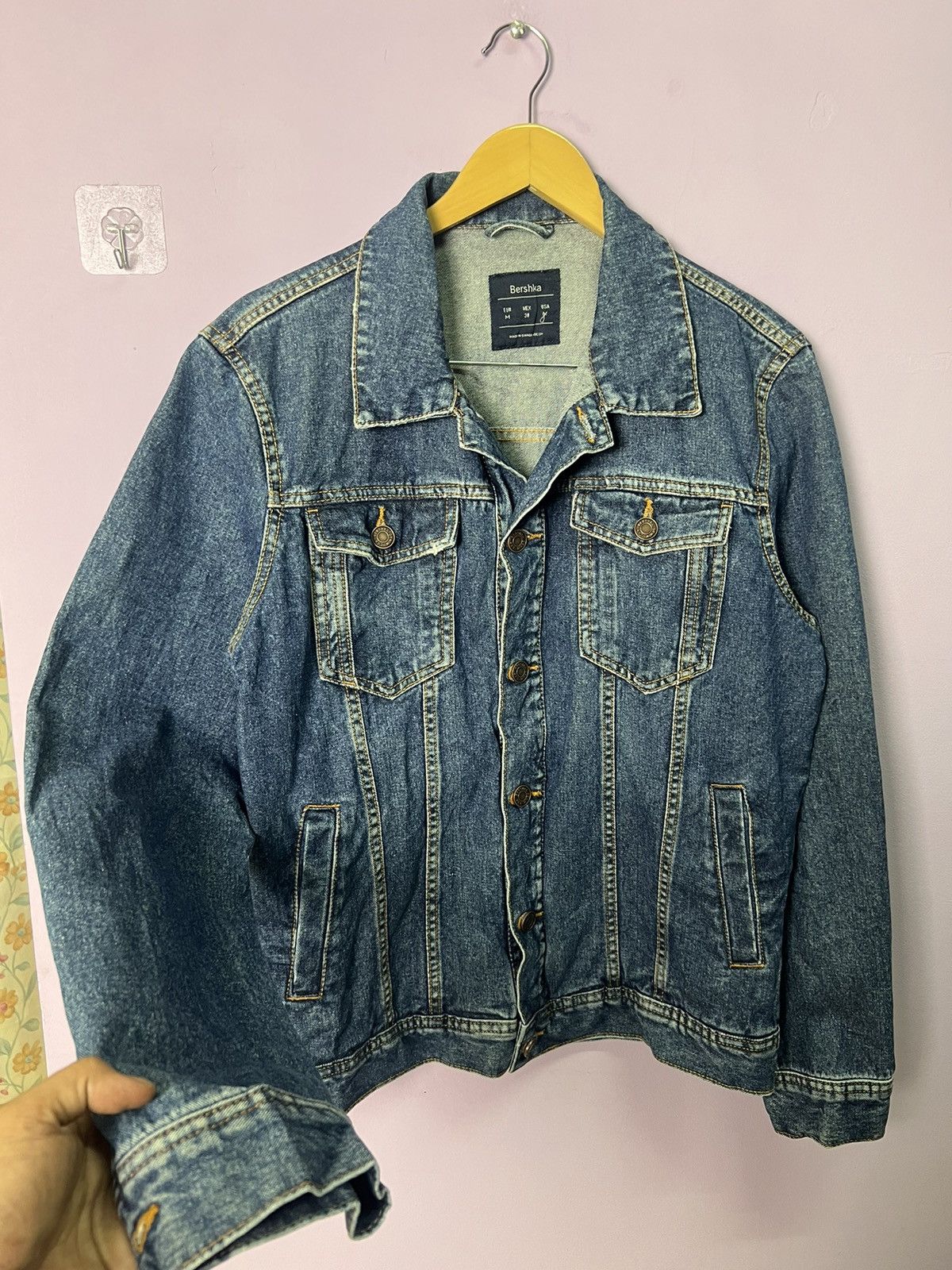 Bershka denim hot sale jacket men