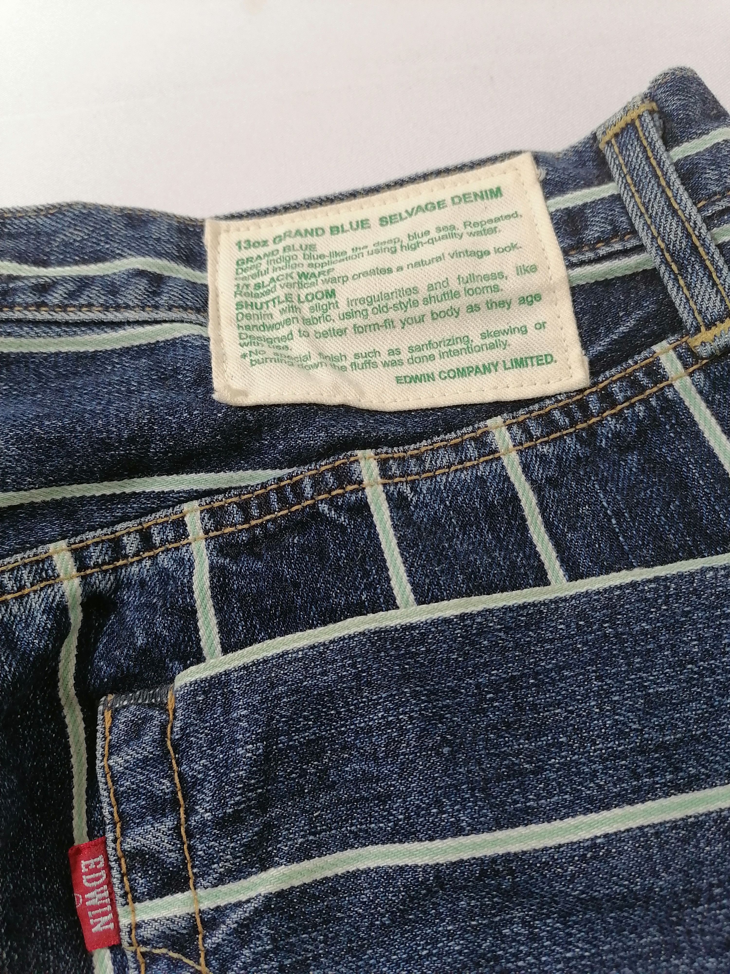 Edwin × Japanese Brand Edwin Grand Blue Selvedge Denim Jeans Size US 33 - 7 Thumbnail