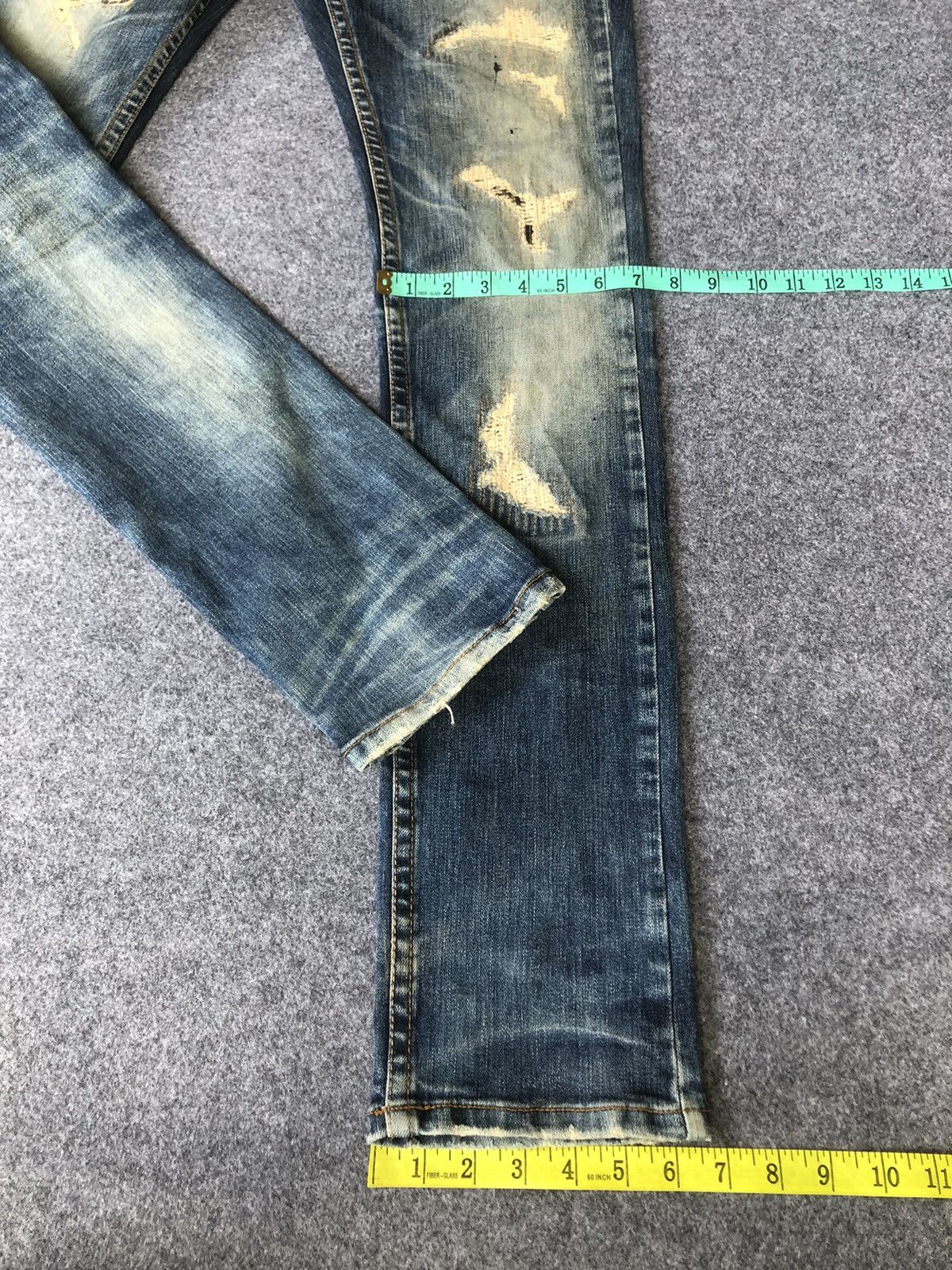 Japanese Brand Hype‼️Y2K🔥CLOUD72🔥Distressed jeansChrome Heart Design Size US 30 / EU 46 - 9 Thumbnail