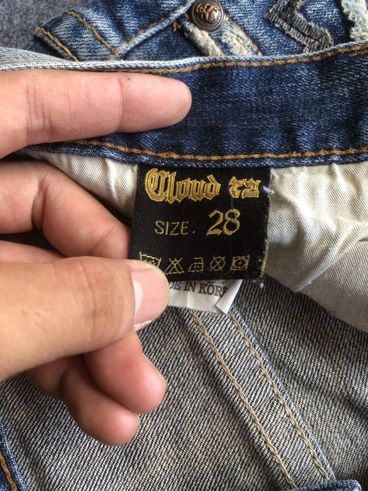 Japanese Brand Hype‼️Y2K🔥CLOUD72🔥Distressed jeansChrome Heart Design Size US 30 / EU 46 - 6 Thumbnail