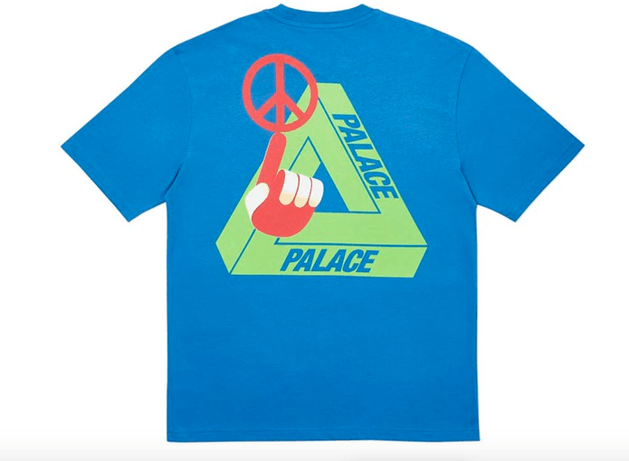 image of Palace Tri-Smiler Tee in Blue, Men's (Size Large)