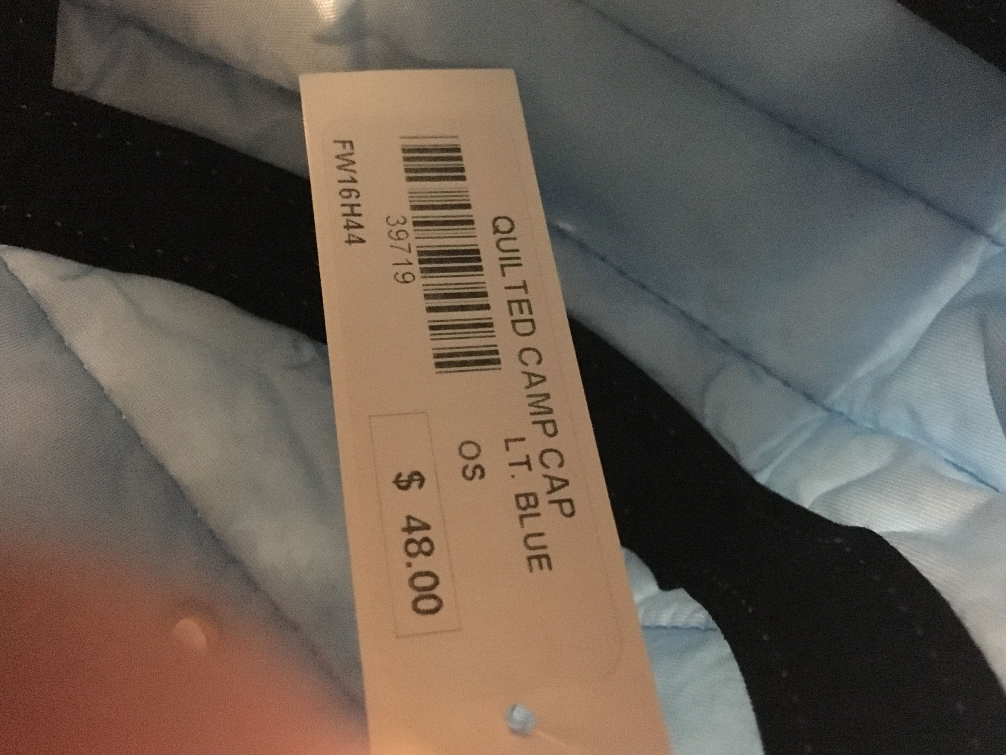 Supreme Supreme Quilted Camp Cap Light Blue FW16 Size ONE SIZE - 3 Thumbnail