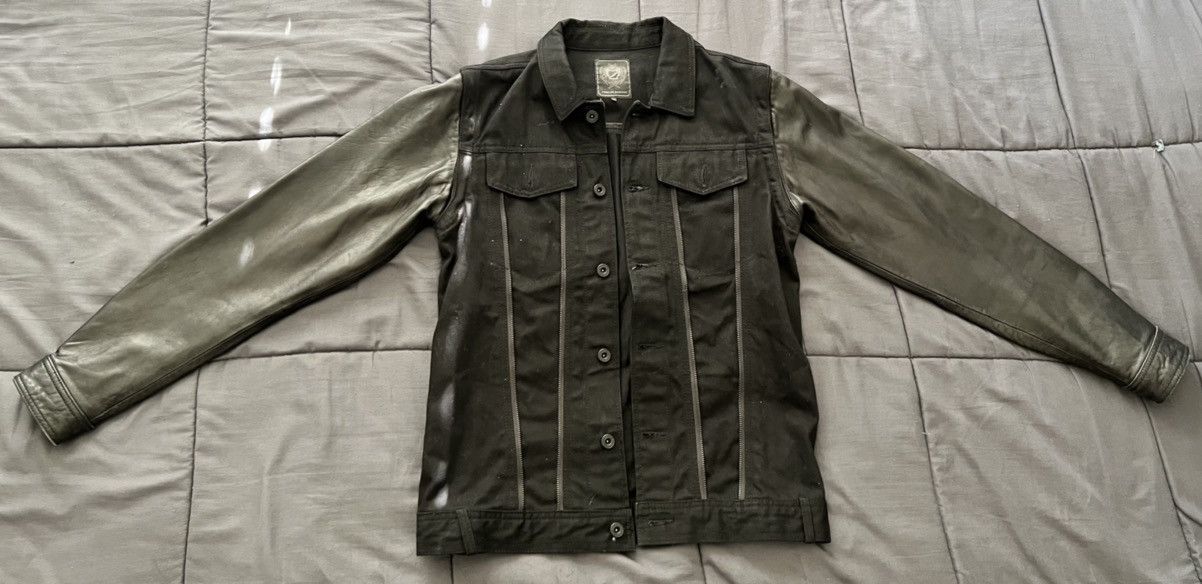 Public School Public School Black Denim jacket w REMOVABLE leather sleeves Size US M / EU 48-50 / 2 - 3 Thumbnail