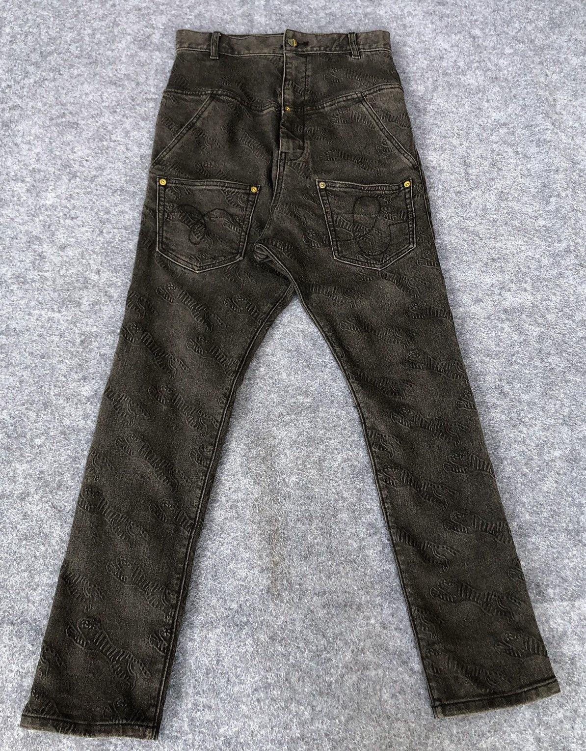 Vtg’90s🔥MERCIBEACOUP by Issey Miyake🔥Low Rise Monogram Jeans