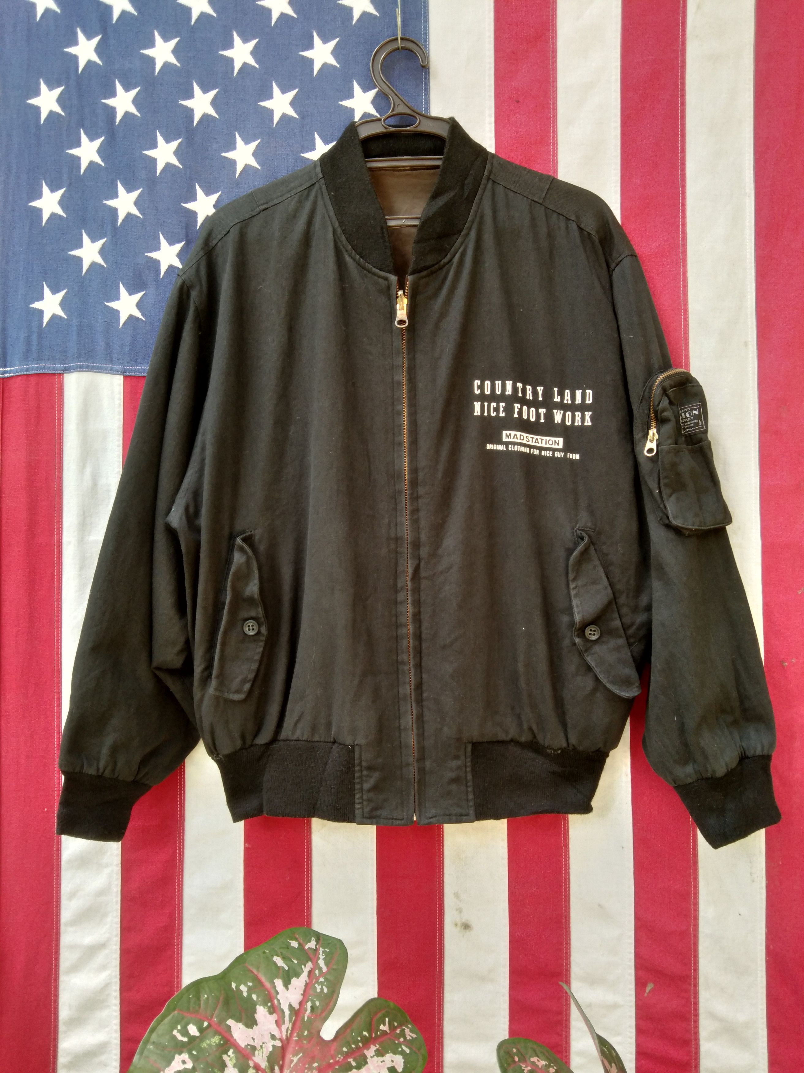 Japanese Brand × Vintage VINTAGE MAD STATION BOMBER JACKET REVERSIBLE Size US M / EU 48-50 / 2 - 1 Thumbnail