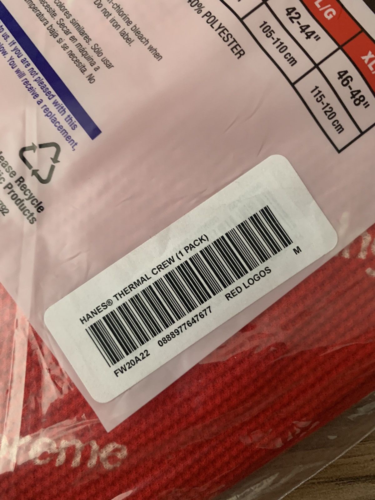 Supreme Hanes Thermal Crew