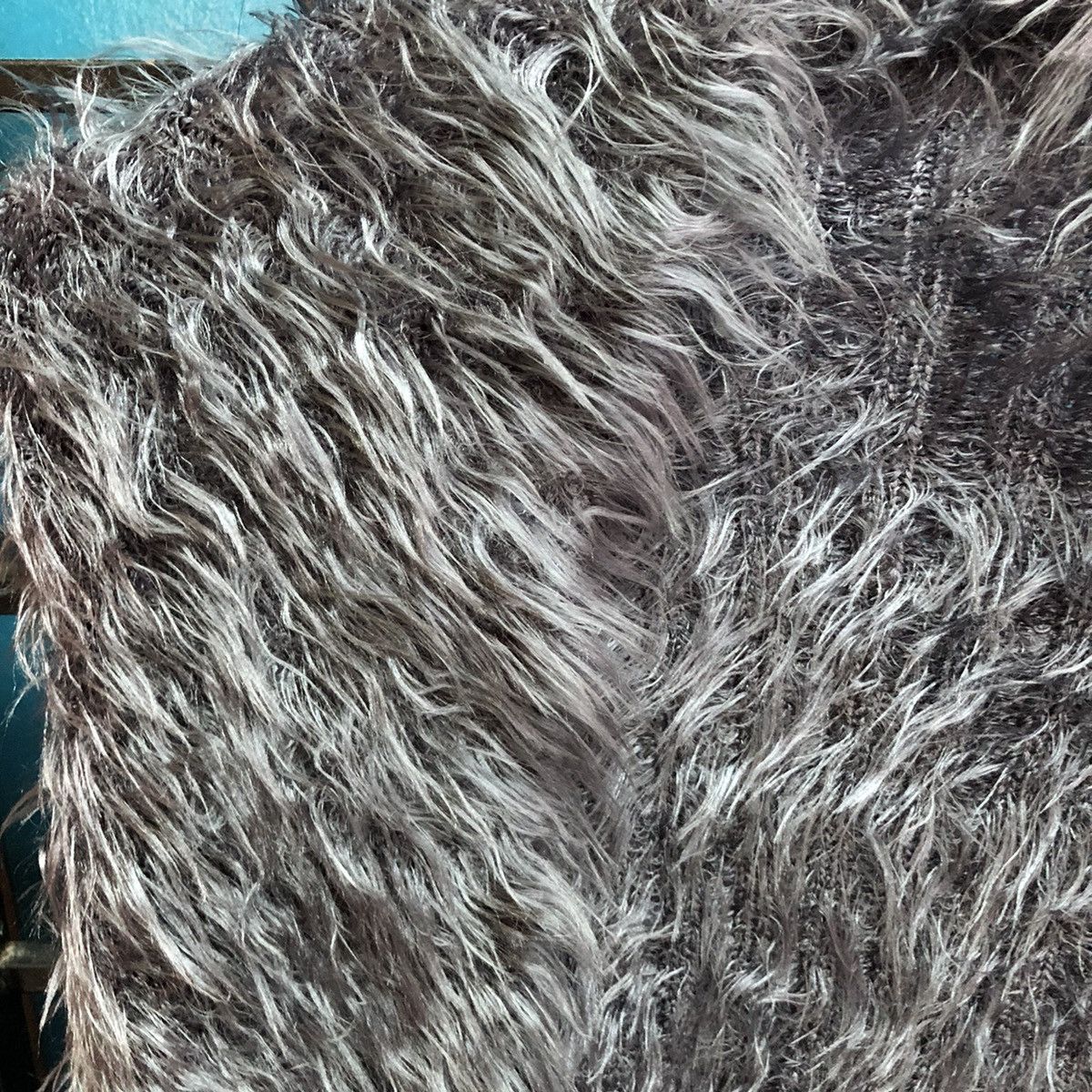 Vintage Hayama Grey Shag Shaggy Fur Mohair Vest #6570 Size US M / EU 48-50 / 2 - 7 Thumbnail