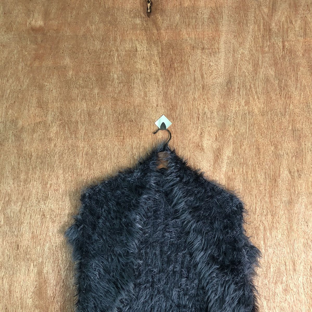 Vintage Hayama Grey Shag Shaggy Fur Mohair Vest #6570 Size US M / EU 48-50 / 2 - 4 Thumbnail