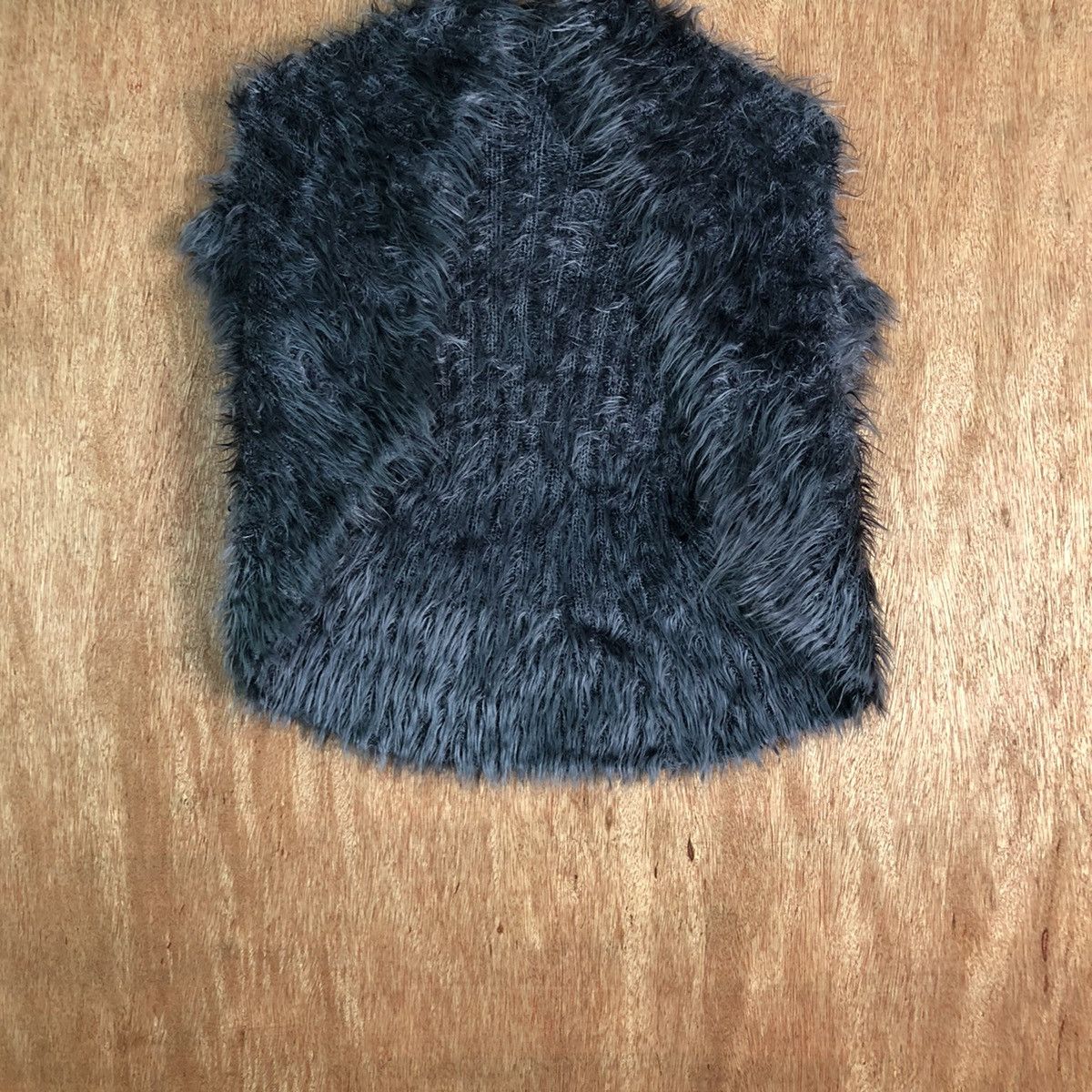 Vintage Hayama Grey Shag Shaggy Fur Mohair Vest #6570 Size US M / EU 48-50 / 2 - 5 Thumbnail