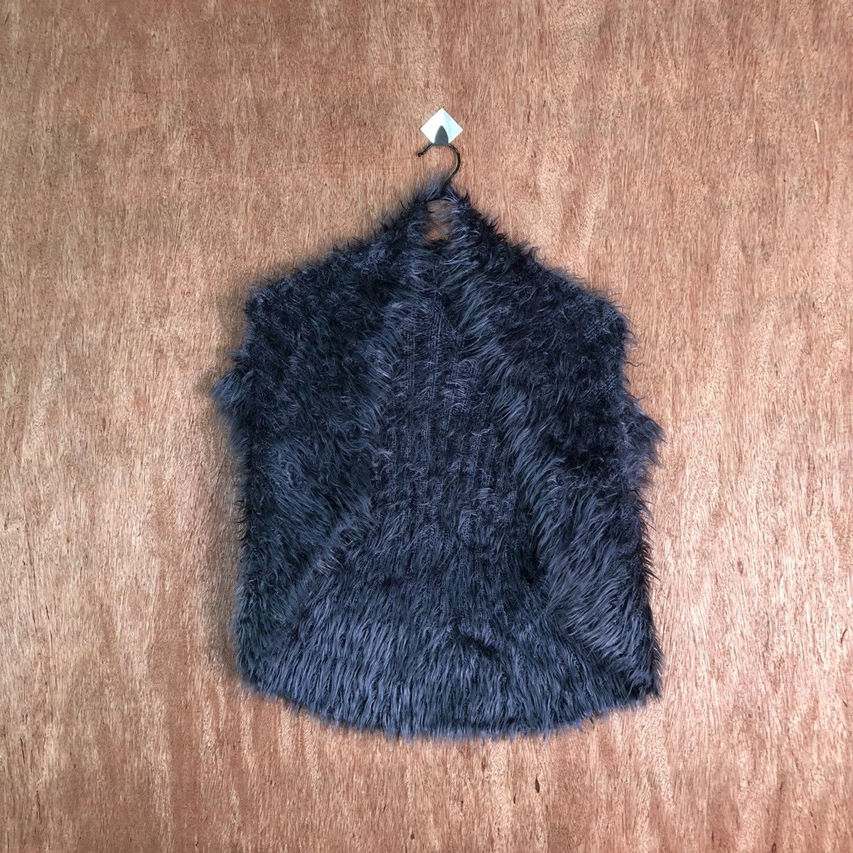 Vintage Hayama Grey Shag Shaggy Fur Mohair Vest #6570 Size US M / EU 48-50 / 2 - 1 Thumbnail