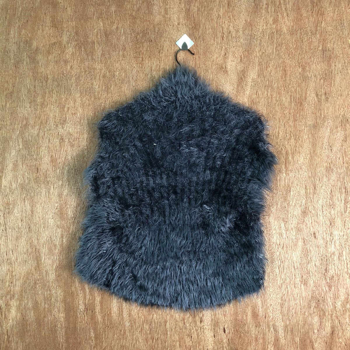 Vintage Hayama Grey Shag Shaggy Fur Mohair Vest #6570 Size US M / EU 48-50 / 2 - 6 Thumbnail