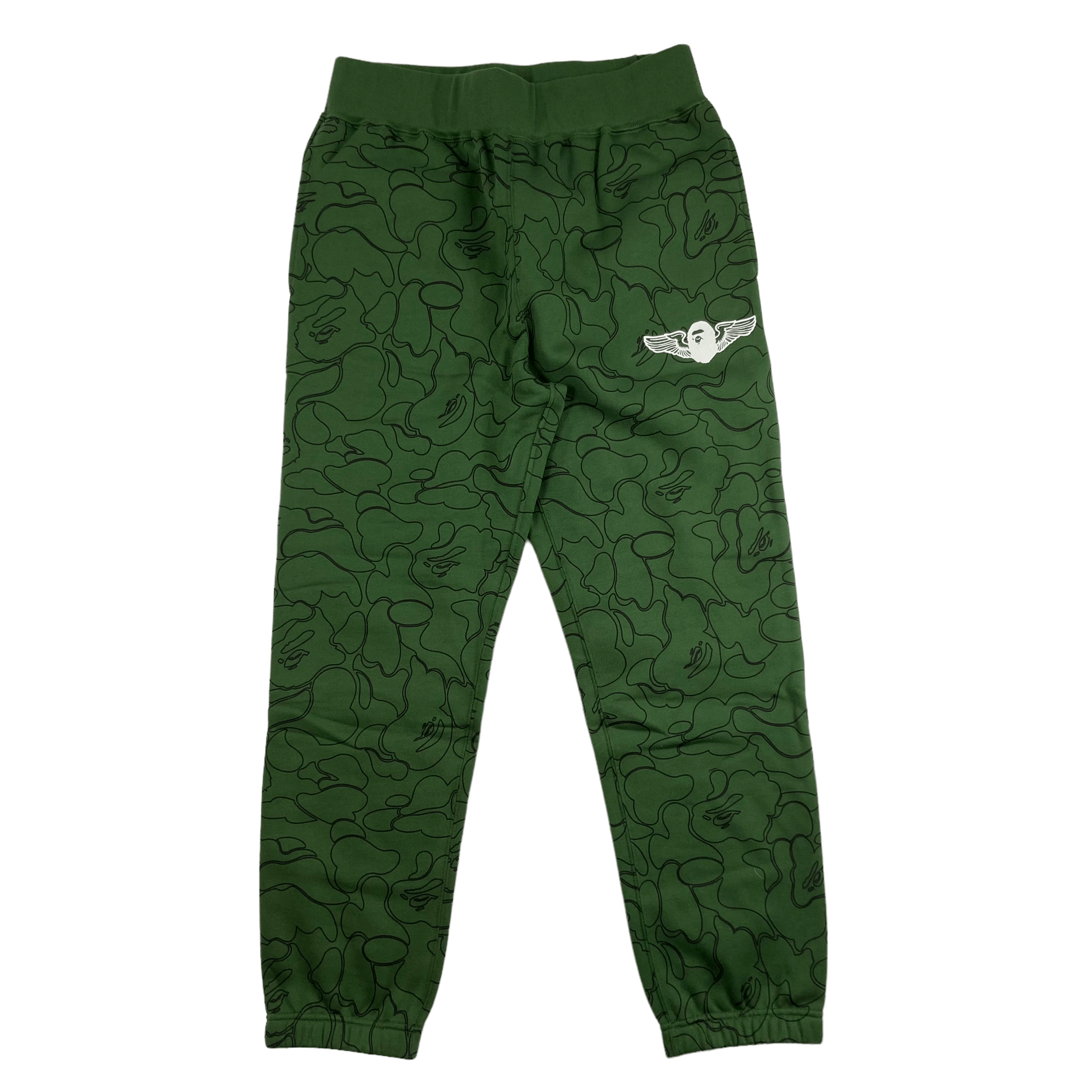 image of New Bape Green Camo Sweatpants - (M), Men's (Size 32)