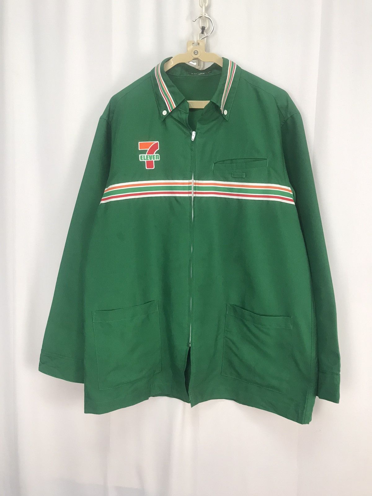 Japanese Brand × Vintage Vintage 7 eleven spellout zipper shirt Size US L / EU 52-54 / 3 - 8 Thumbnail