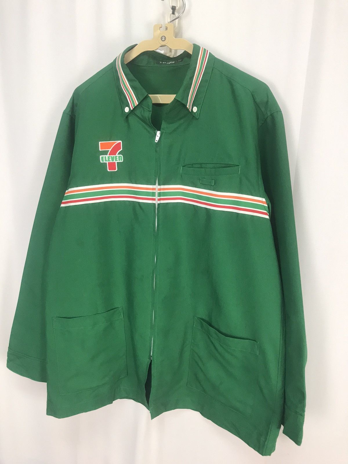 Japanese Brand × Vintage Vintage 7 eleven spellout zipper shirt Size US L / EU 52-54 / 3 - 3 Thumbnail
