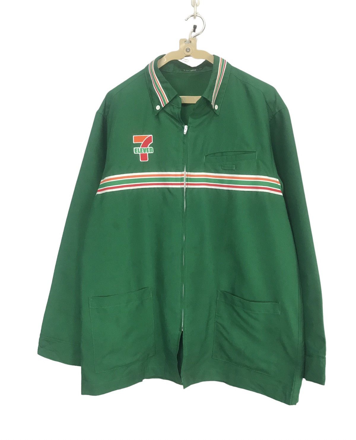 Japanese Brand × Vintage Vintage 7 eleven spellout zipper shirt Size US L / EU 52-54 / 3 - 1 Thumbnail