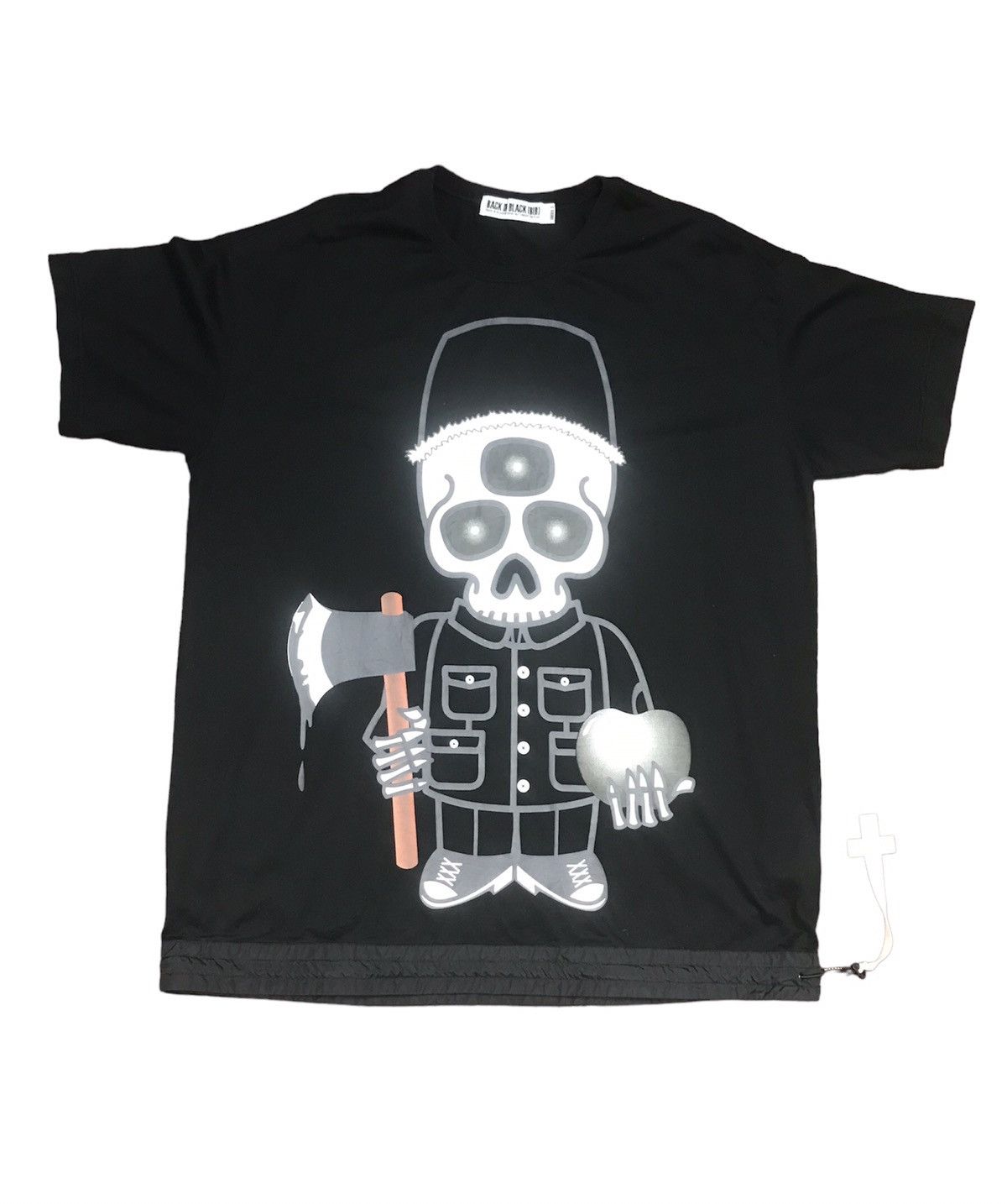Japanese Brand Back in black printed tshirt by devil nut under the flag Size US L / EU 52-54 / 3 - 1 Thumbnail