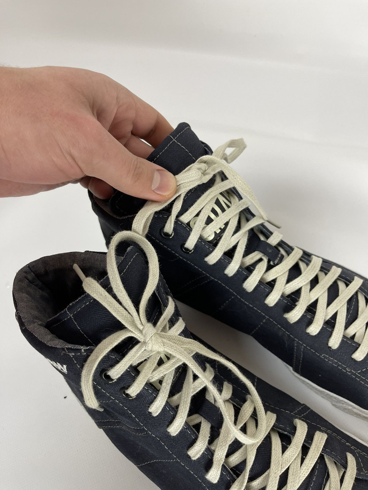 G-Star G-STAR RAW Rampart Jinks Hi Denim hi-top sneakers Size US 12 / EU 45 - 3 Thumbnail