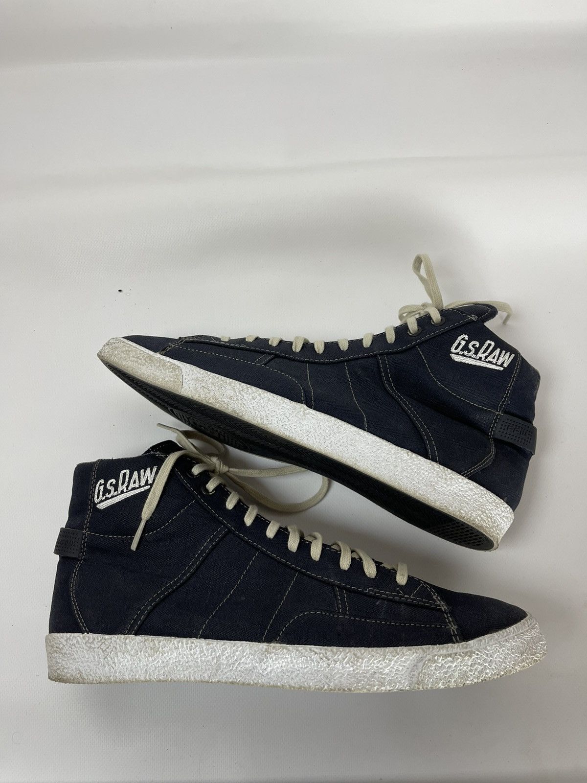 G-Star G-STAR RAW Rampart Jinks Hi Denim hi-top sneakers Size US 12 / EU 45 - 4 Thumbnail
