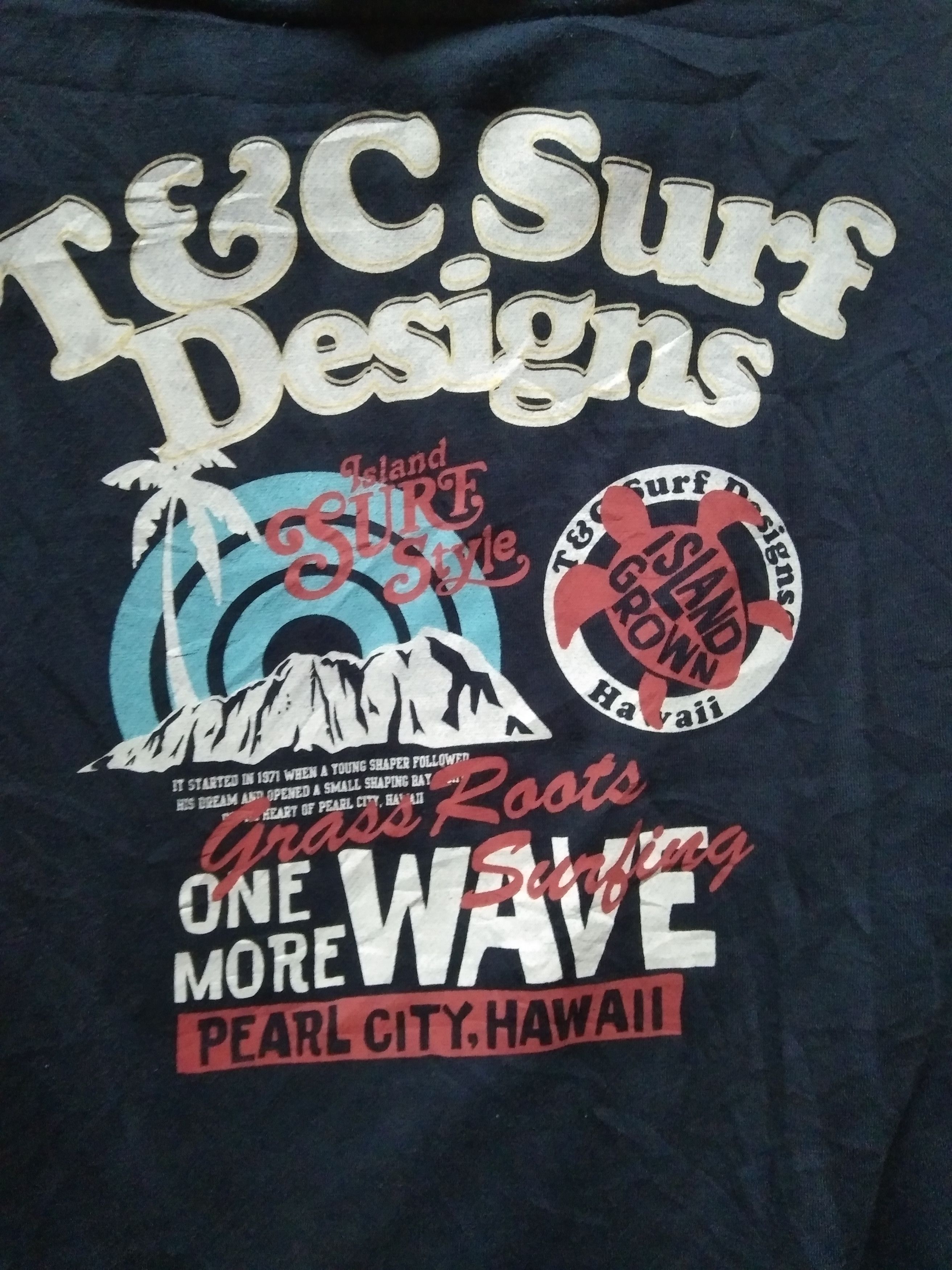 Vintage T&C SURF DESIGN SWEATER HOODIE Size US L / EU 52-54 / 3 - 8 Thumbnail