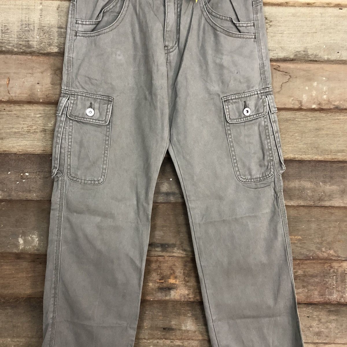 Japanese Brand Master Worker faded Grey Multipocket Cargo Pants #3377 Size US 29 - 4 Thumbnail