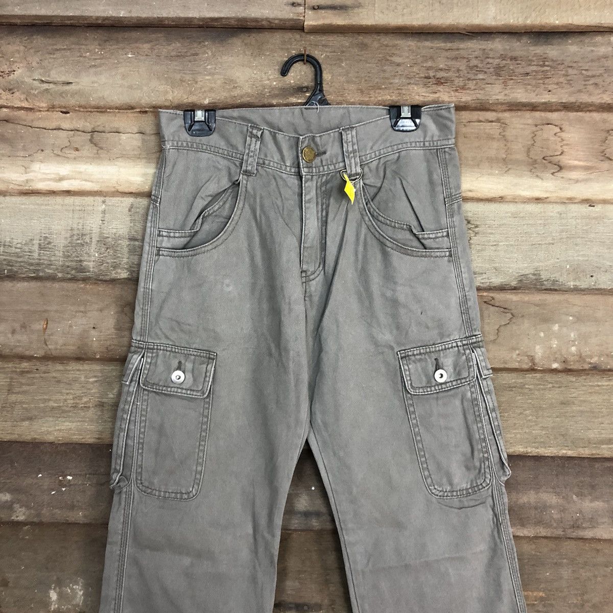 Japanese Brand Master Worker faded Grey Multipocket Cargo Pants #3377 Size US 29 - 2 Thumbnail