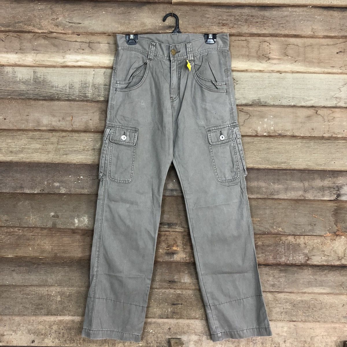 Japanese Brand Master Worker faded Grey Multipocket Cargo Pants #3377 Size US 29 - 1 Thumbnail