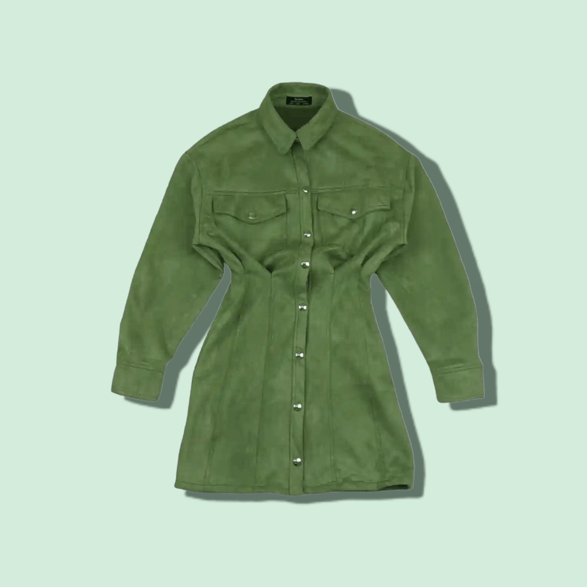 Bershka BERSHKA Cowboy Style Suede Flannel Jacket Size S / US 4 / IT 40 - 1 Thumbnail