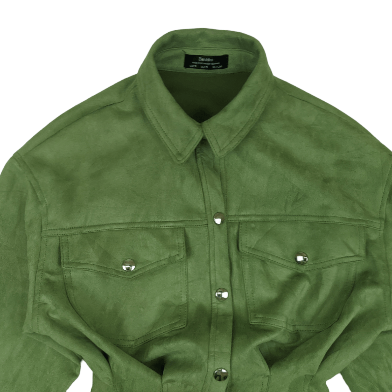 Bershka BERSHKA Cowboy Style Suede Flannel Jacket Size S / US 4 / IT 40 - 4 Thumbnail