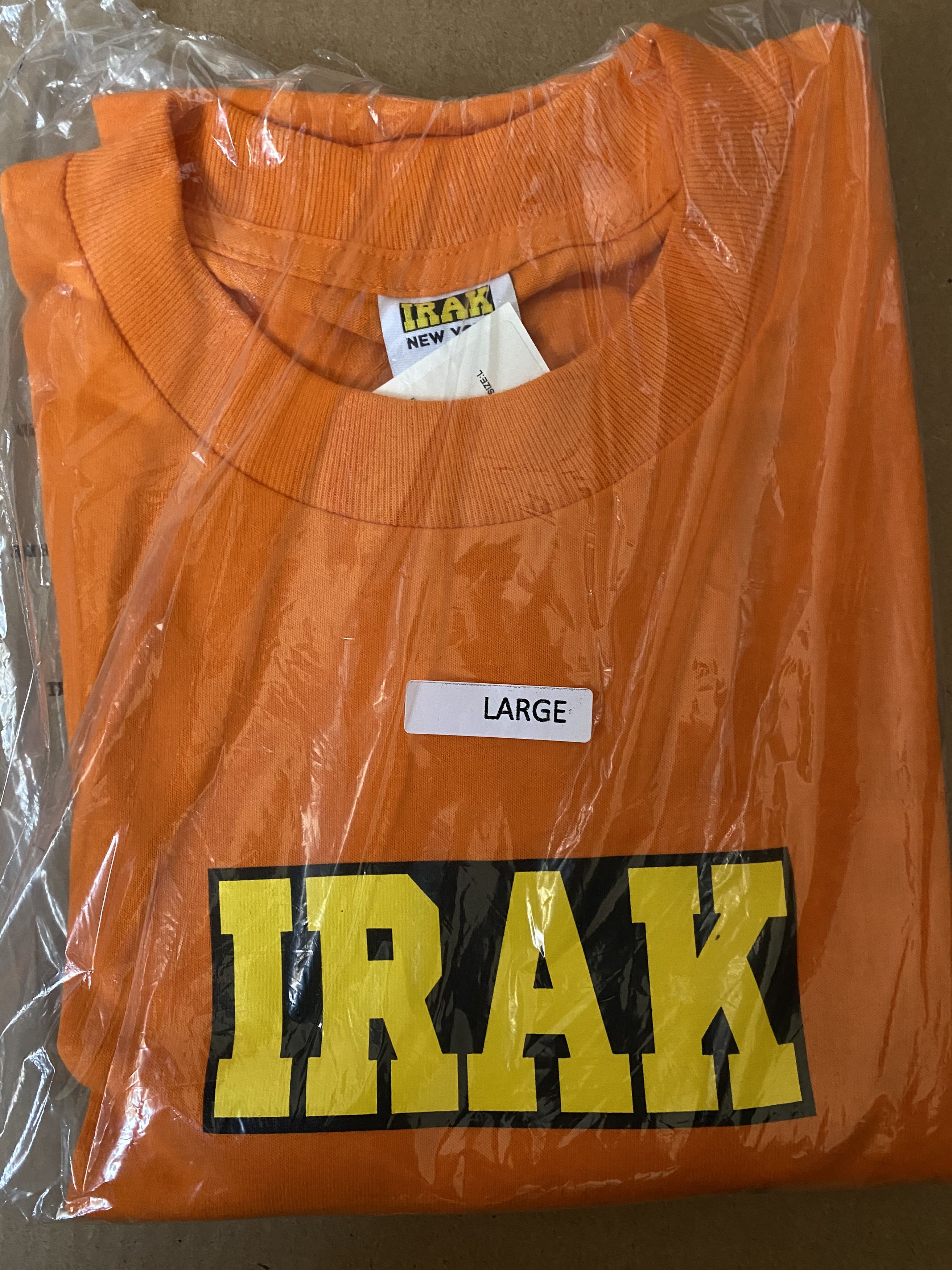 IRAK IRAK LOGO T-SHIRT tee Orange Large Size US L / EU 52-54 / 3 - 1 Thumbnail