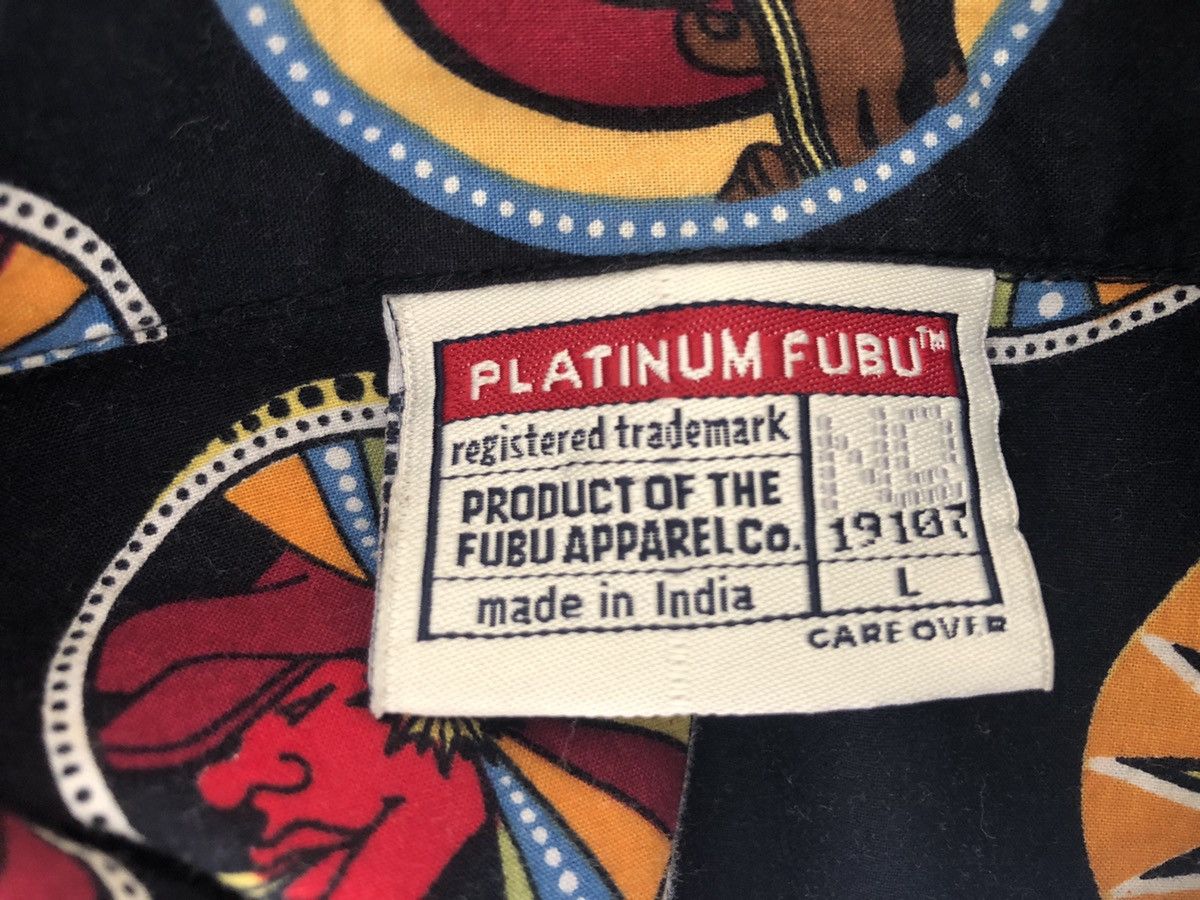 Fubu Vintage 90s Platinum FUBU All Printed Oversized LS Shirt Size US L / EU 52-54 / 3 - 14 Thumbnail