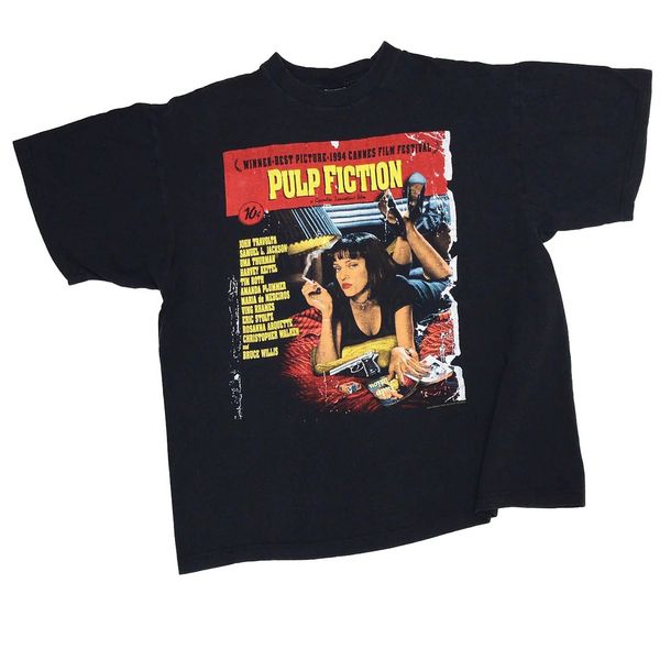 Vintage Pulp Fiction 94 90s Cannes Festival Promo Vtg Euro T-Shirt ...