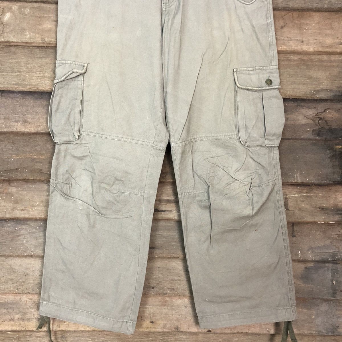 Japanese Brand Finster Grey Multipocket utility Cargo Pants #3380 Size US 32 / EU 48 - 3 Thumbnail