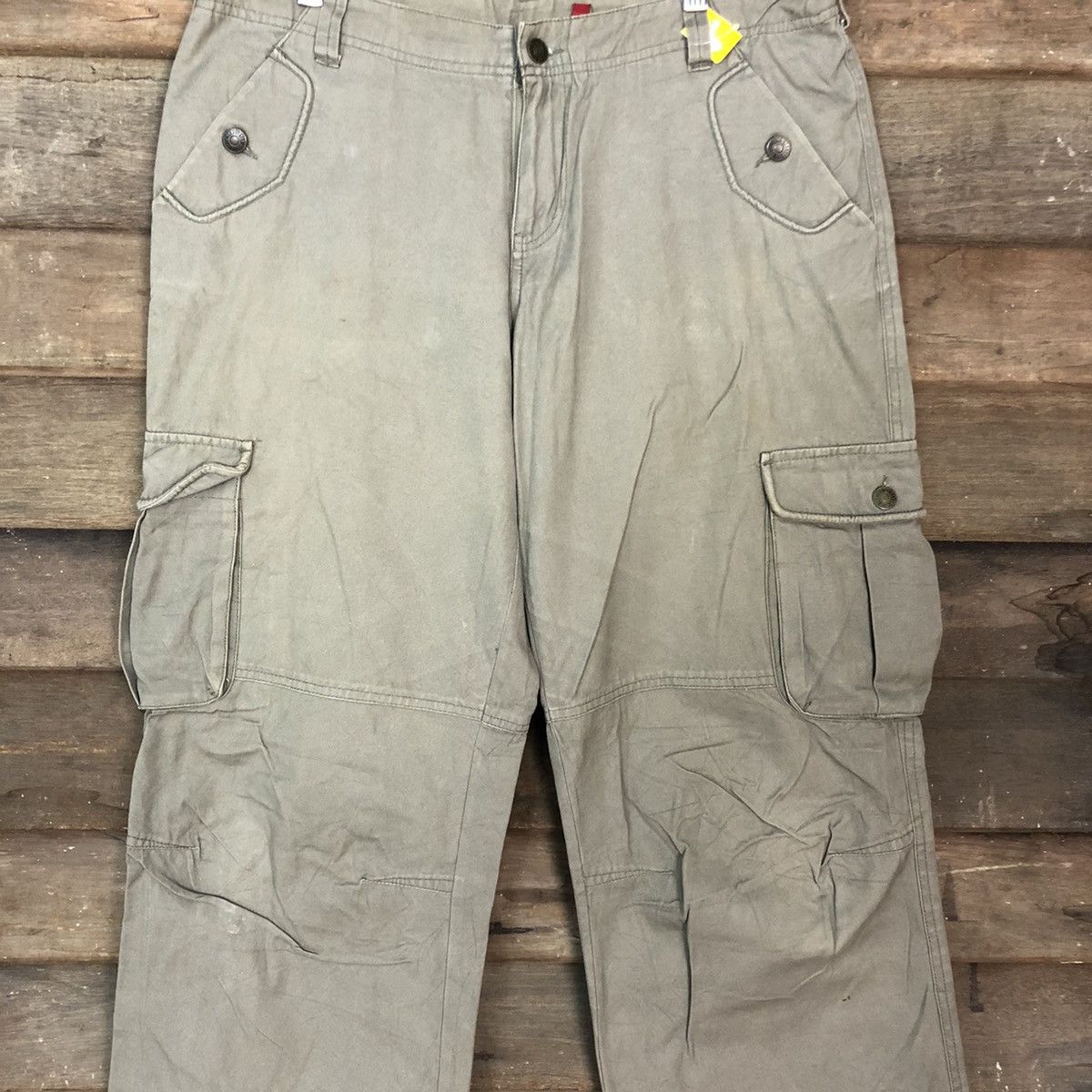 Japanese Brand Finster Grey Multipocket utility Cargo Pants #3380 Size US 32 / EU 48 - 4 Thumbnail