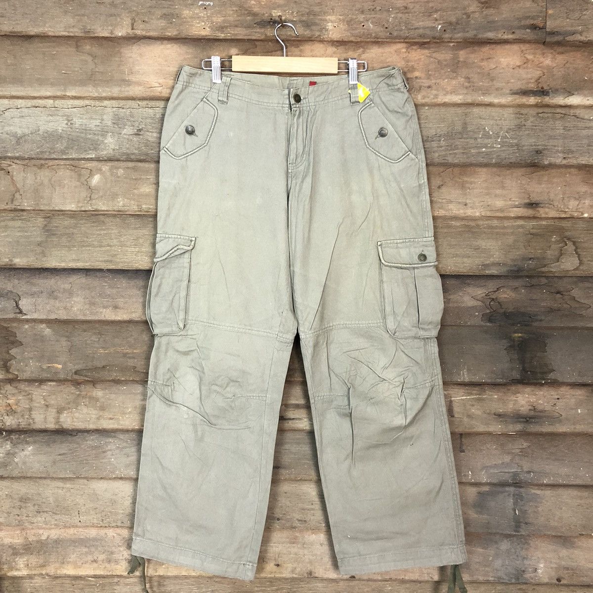 image of Vintage Finster Grey Multipocket Utility Cargo Pants 3380, Men's (Size 32)
