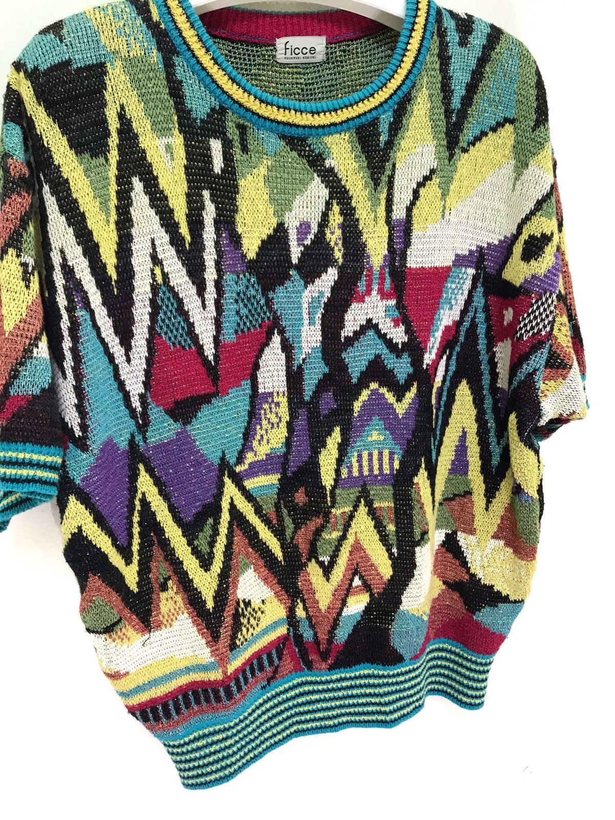 Yoshiyuki Konishi Ficce Yoshiyuki Konishi Knitwear Shirt Abstract 4🟩7 Size US M / EU 48-50 / 2 - 2 Thumbnail