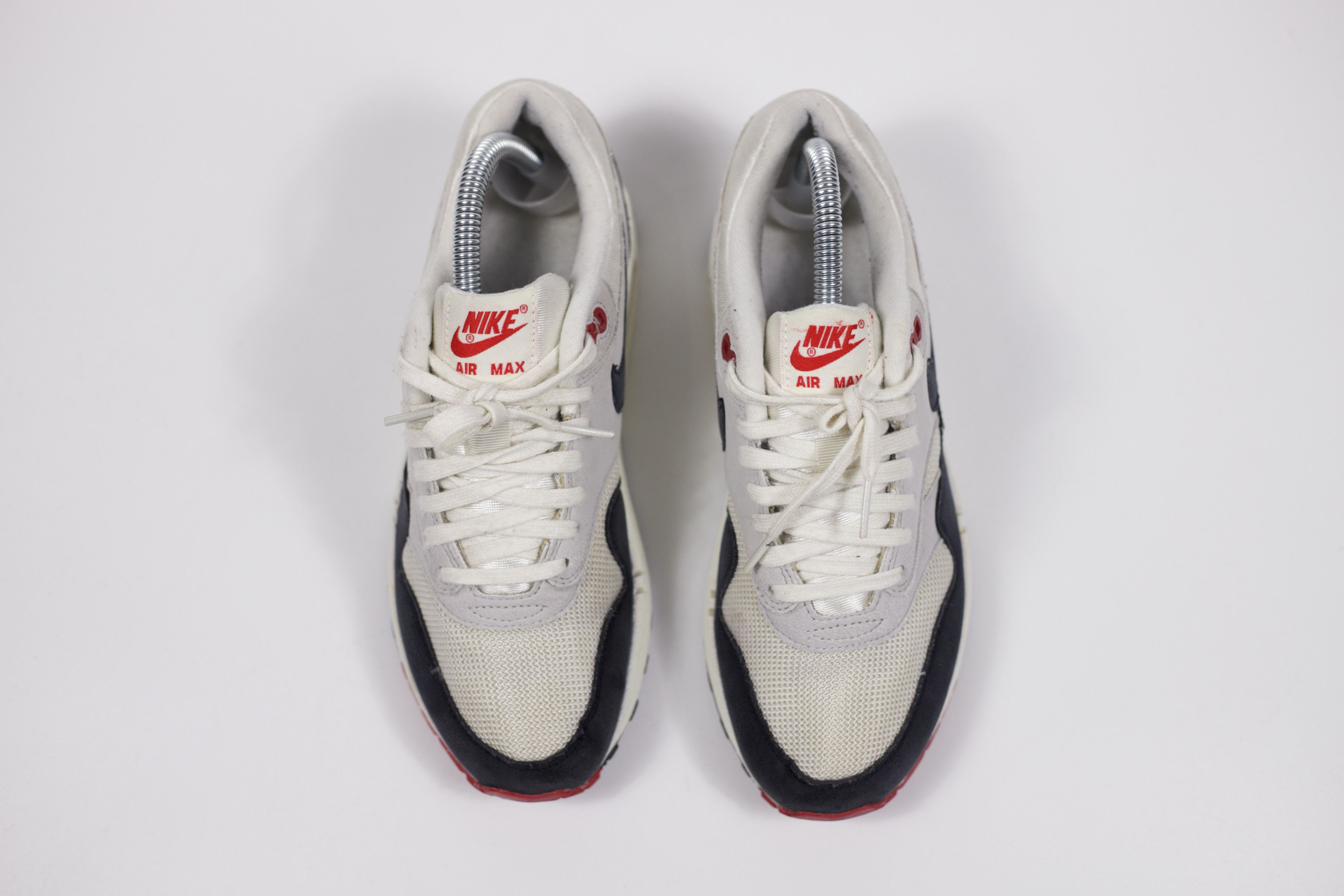 Nike 2013 Nike Air Max 1 Sail Dark Obsidian Size US 6.5 / EU 39-40 - 4 Thumbnail