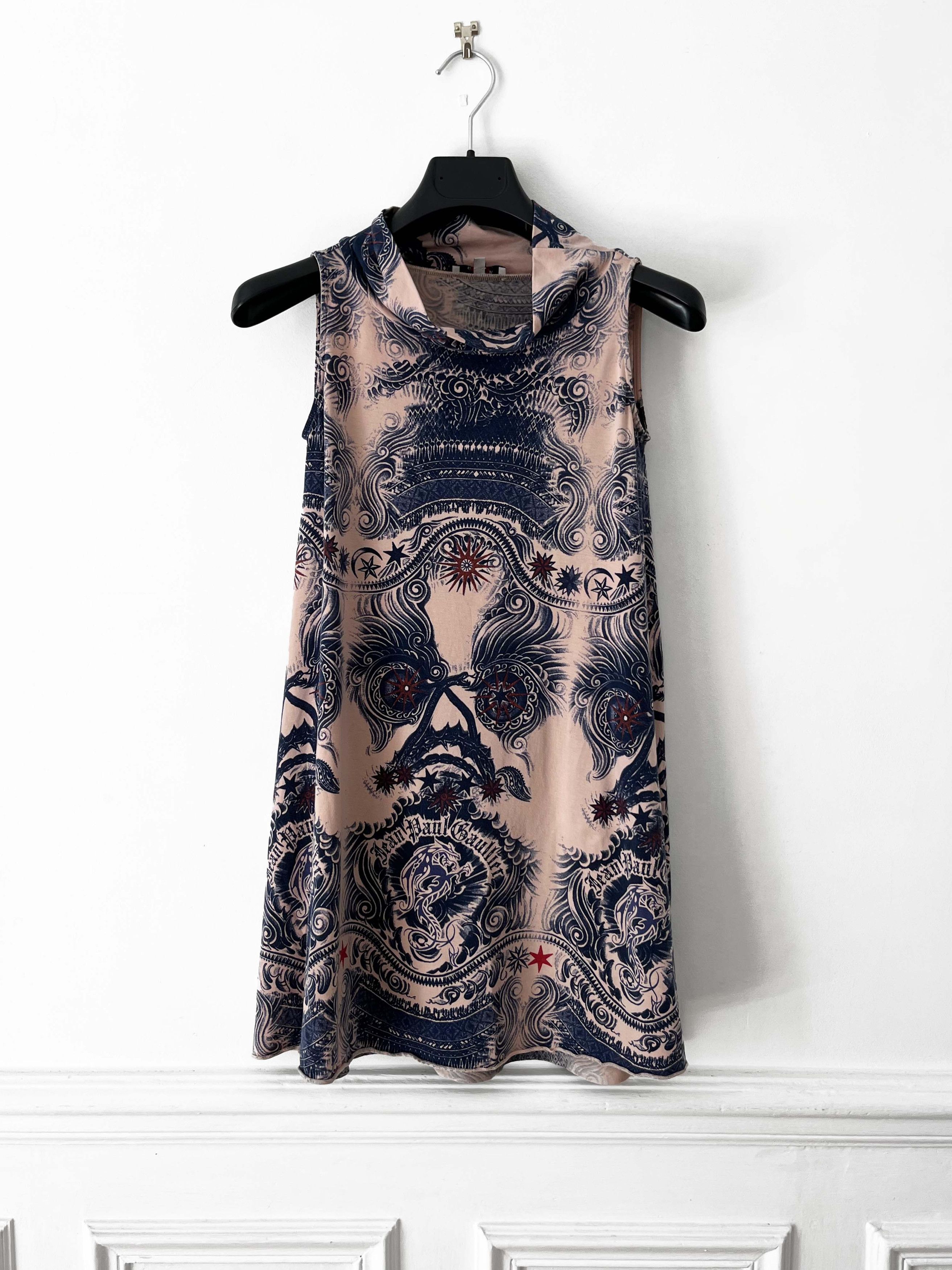 image of Jean Paul Gaultier Junior Tattoo Jersey Dress, Women's (Size XS)